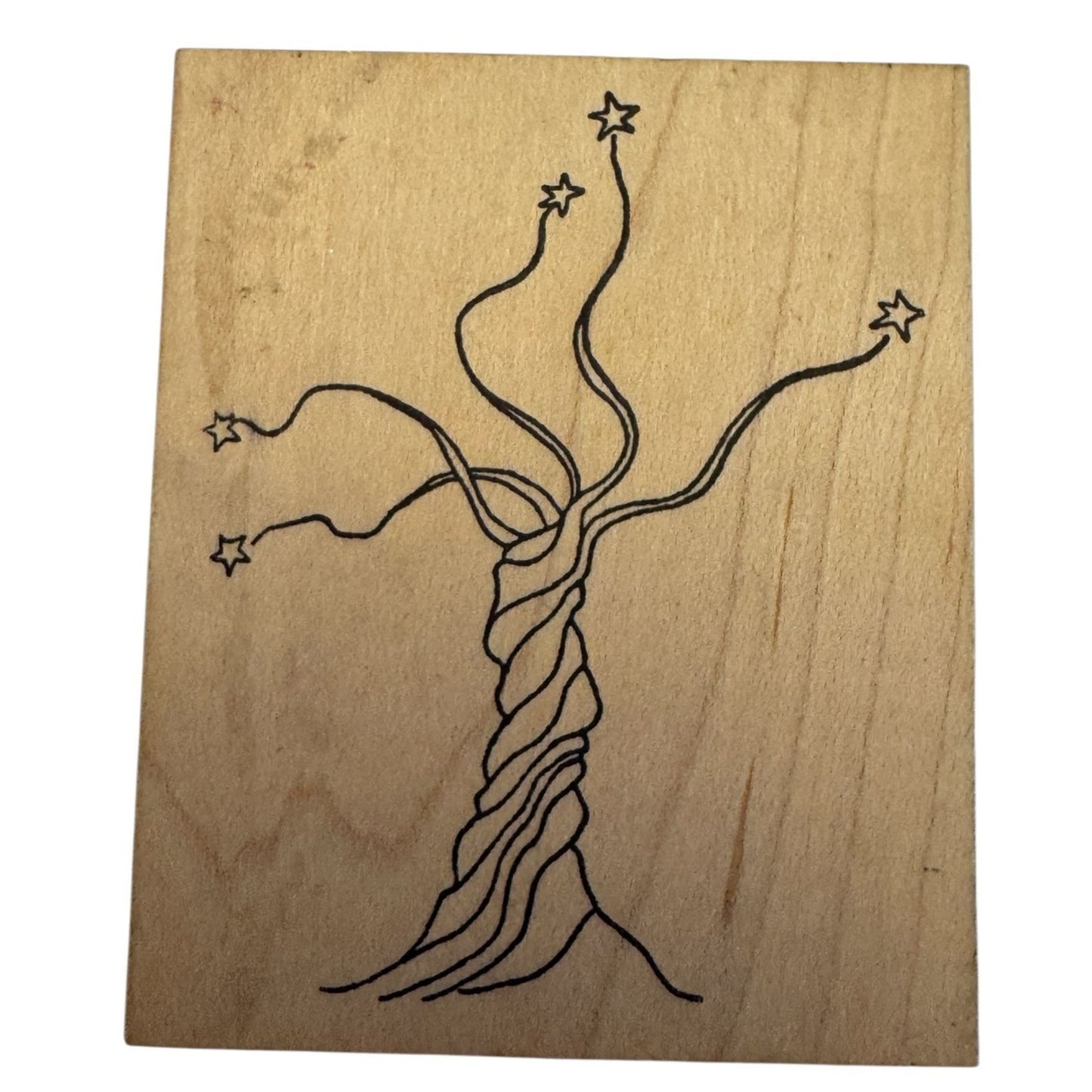 Rubbermoon Rubber Stamp Twisted Tree Whimsical Art Journal Fantasy Crafts Mixed Media