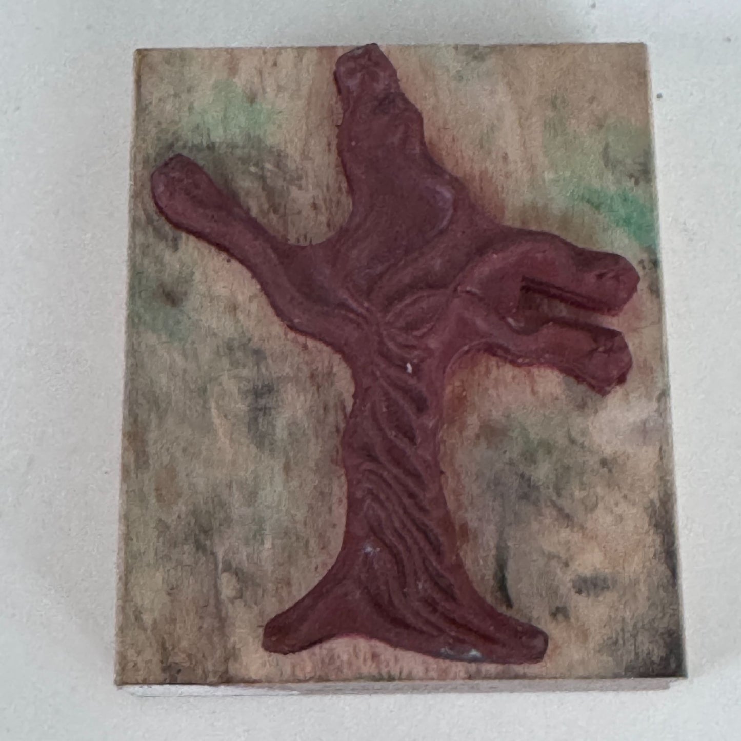 Rubbermoon Rubber Stamp Twisted Tree Whimsical Art Journal Fantasy Crafts Mixed Media