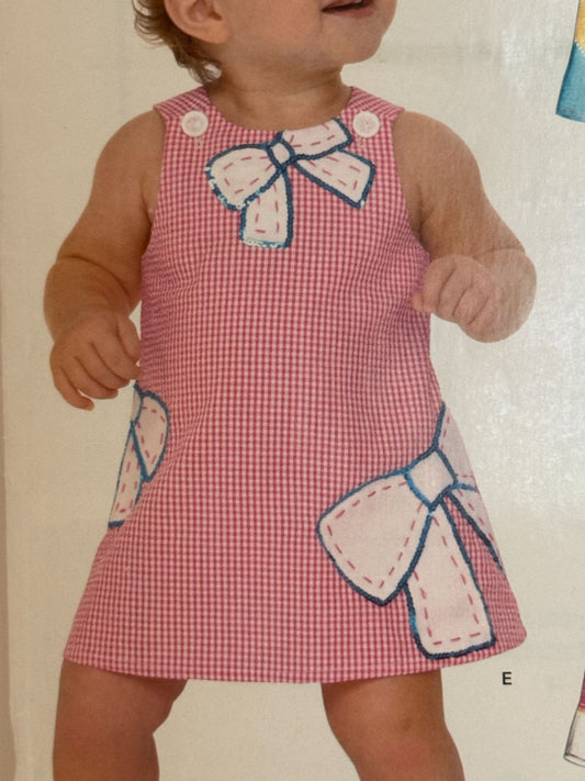 New Look Sewing Pattern A6576 Baby Dress Infant Girl Summer Easy Simplicity UC