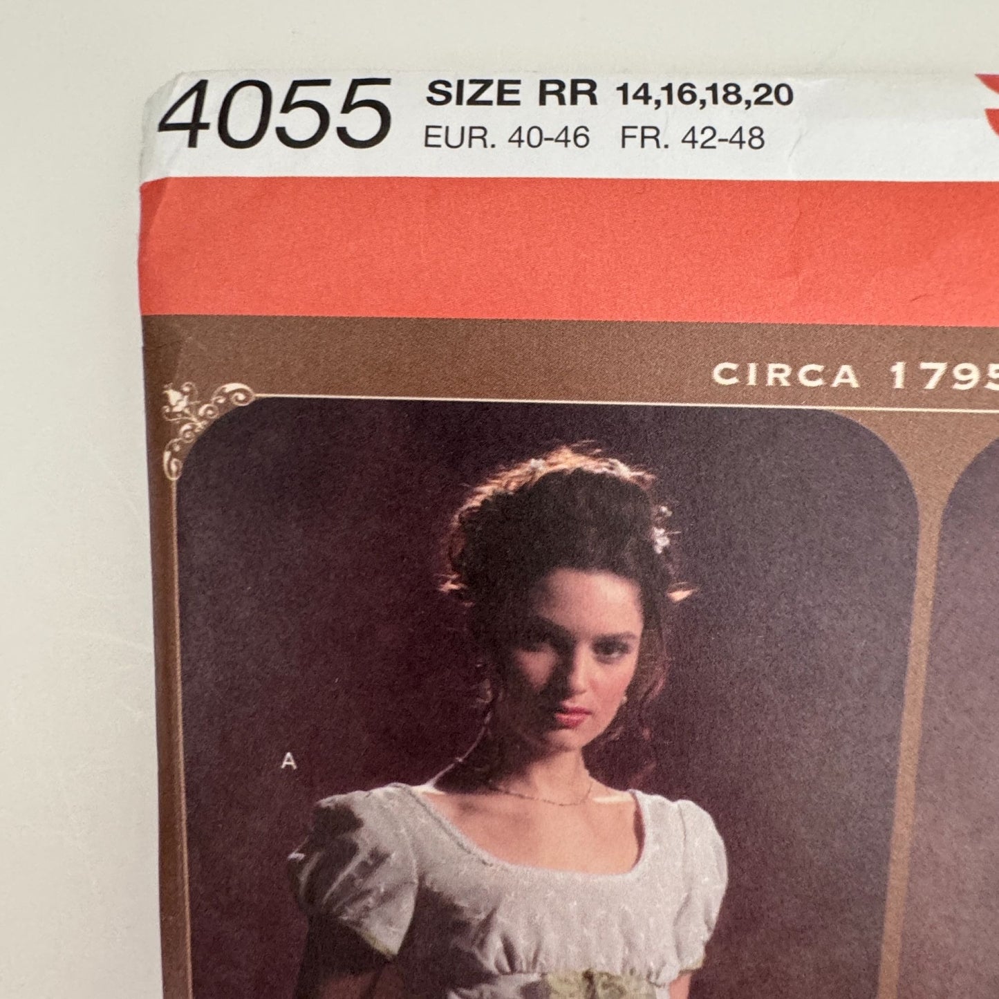 Simplicity Sewing Pattern 4055 Regency Era Dress Historical Costume 14-20 Uncut Circa 1795-1825 Halloween
