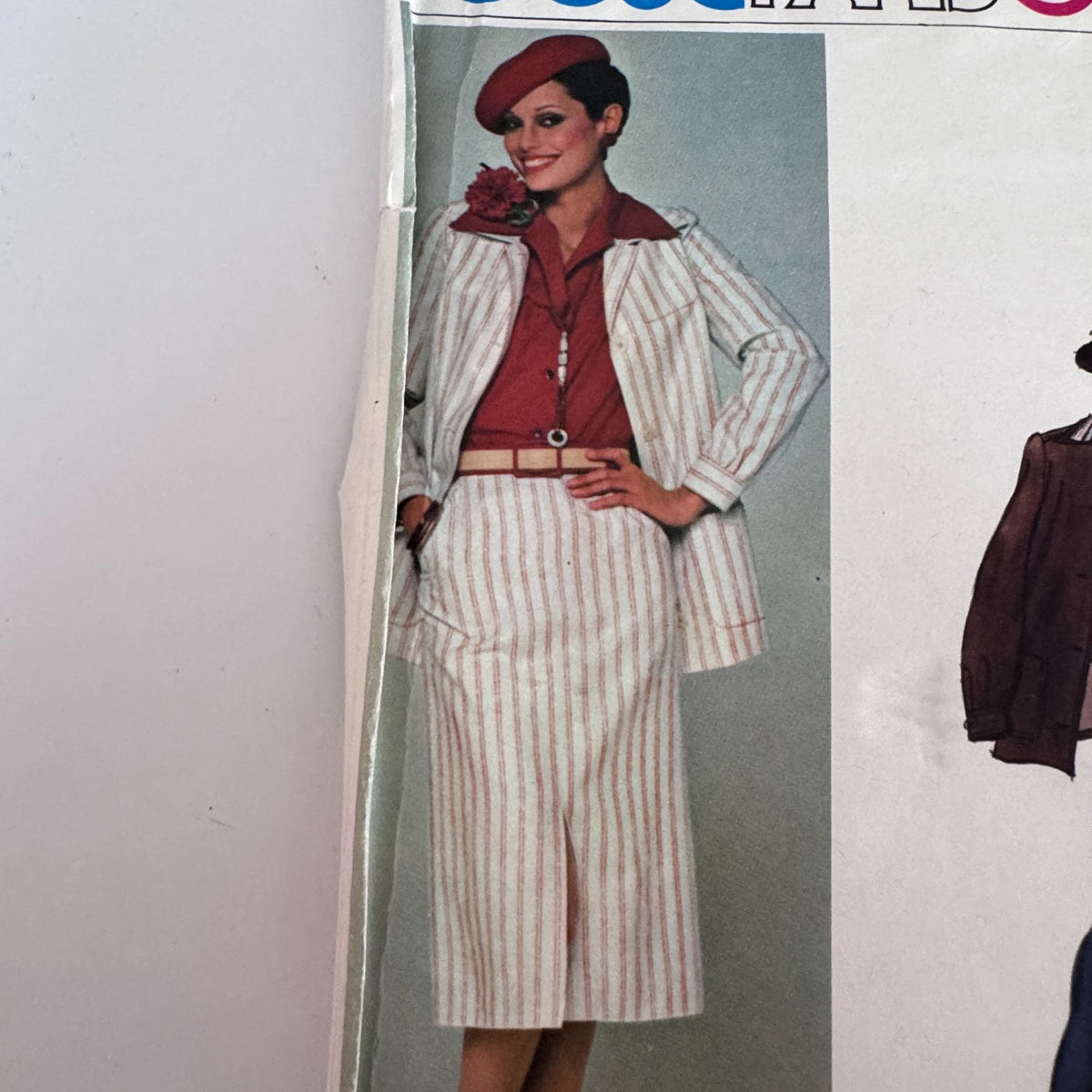 Vogue Sewing Pattern 1283 Paris Original Jean Patou Work Suit Vintage 1970s 14 Uncut