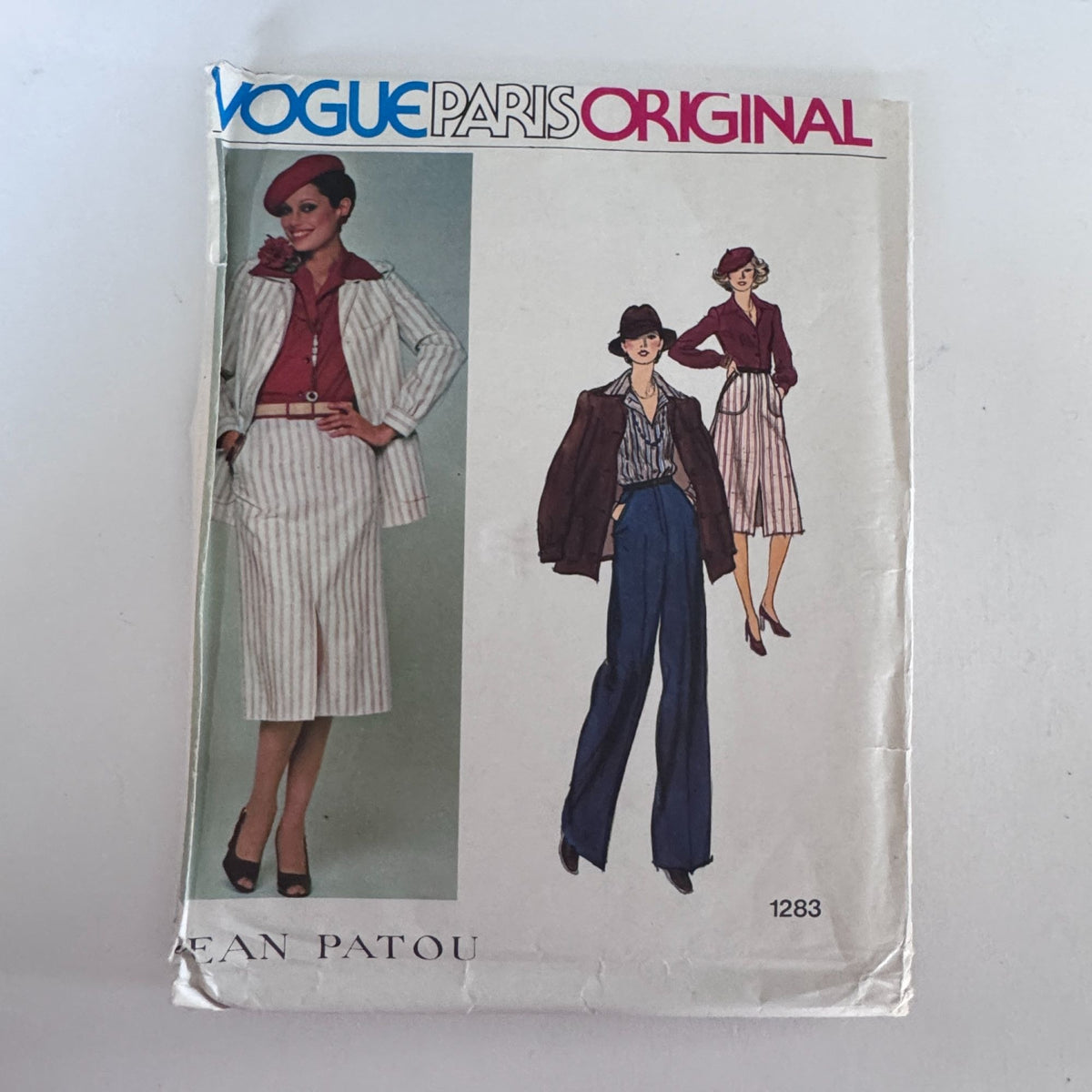 Vogue Sewing Pattern 1283 Paris Original Jean Patou Work Suit Vintage 1970s 14 Uncut