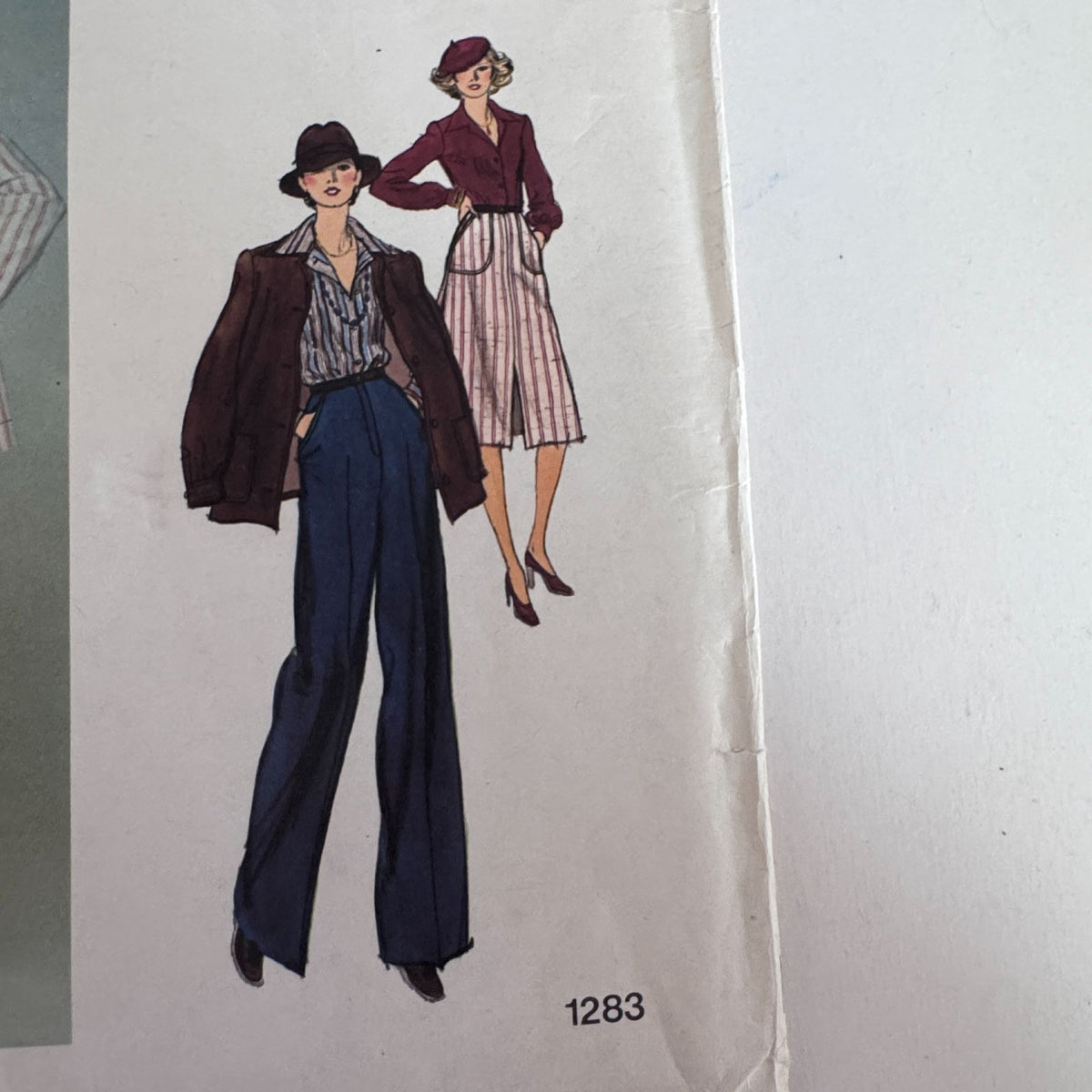 Vogue Sewing Pattern 1283 Paris Original Jean Patou Work Suit Vintage 1970s 14 Uncut