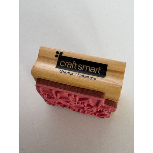 Craft Smart Wood Rubber Stamp Easter Egg Hunt Invitation Kid Card Making Spring
