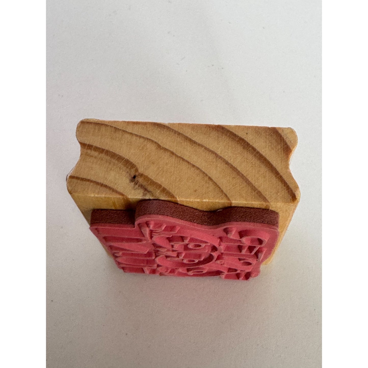 Craft Smart Wood Rubber Stamp Easter Egg Hunt Invitation Kid Card Making Spring