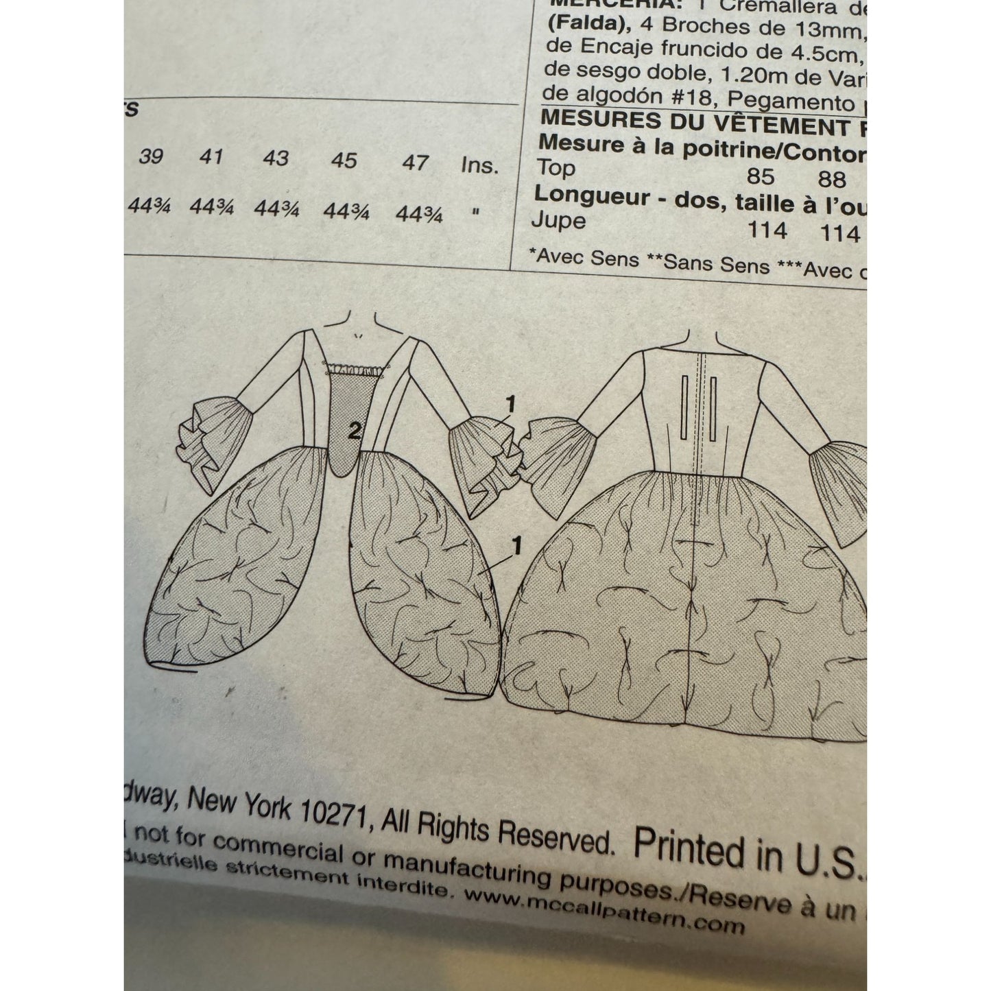 McCalls Sewing Pattern M7271 Fairy Godmother Dress Angel Halloween Costume 14-22