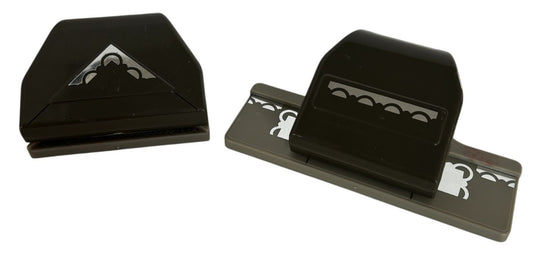 Stampin Up Paper Punch Set Scalloped Trim Border Edge Corner Half Circles Craft