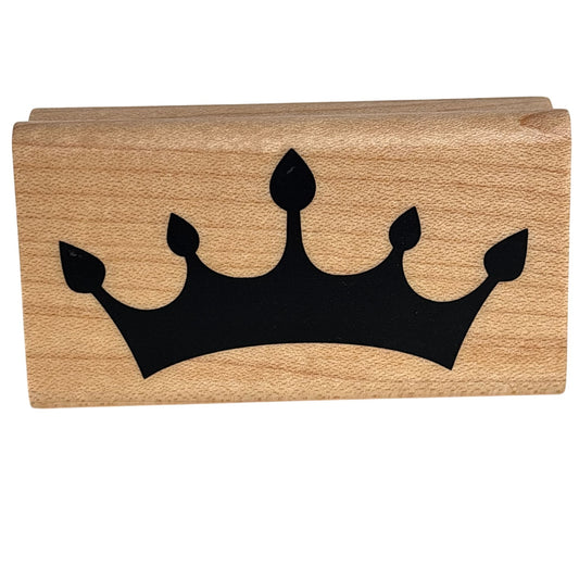 Inkadinkado Rubber Stamp Crown Princess Queen Royal Tiara Fairy Tale Birthday Cardmaking Wood Mounted
