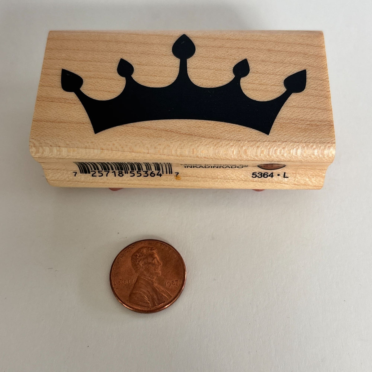 Inkadinkado Rubber Stamp Crown Princess Queen Royal Tiara Fairy Tale Birthday Cardmaking Wood Mounted