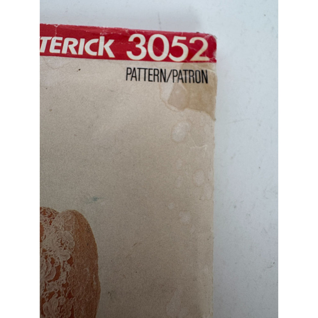 Butterick Sewing Pattern 3052 Semi Formal Dress Top Easy 1980s UC 16 18 20 22 24