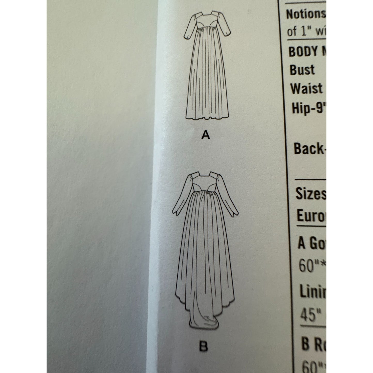 Simplicity Sewing Pattern S8941 American Duchess Regency Dress Sizes 14-22 Uncut