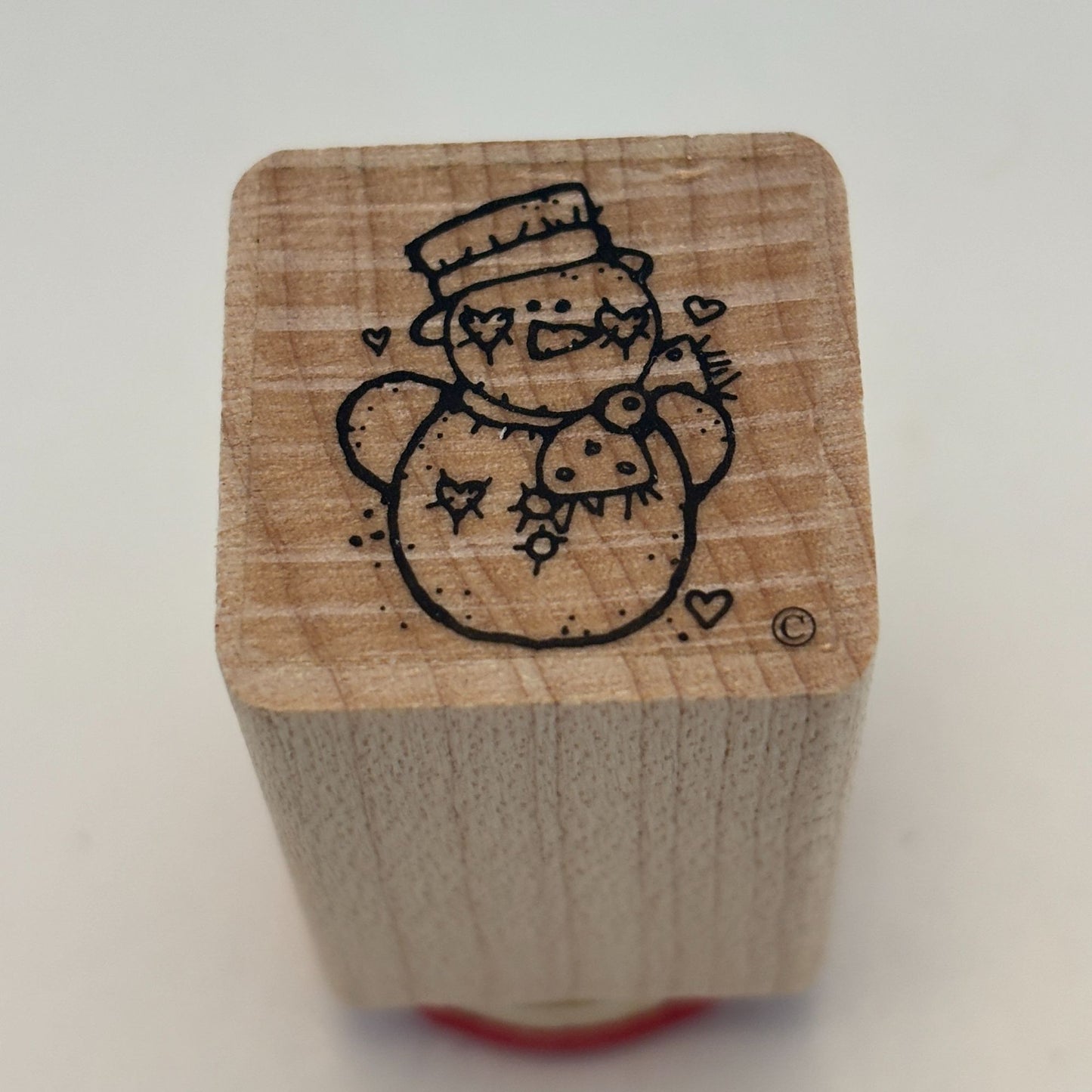 DOTS Rubber Stamp Christmas Snowman Country Patches Gift Tag Card Making 1 Inch