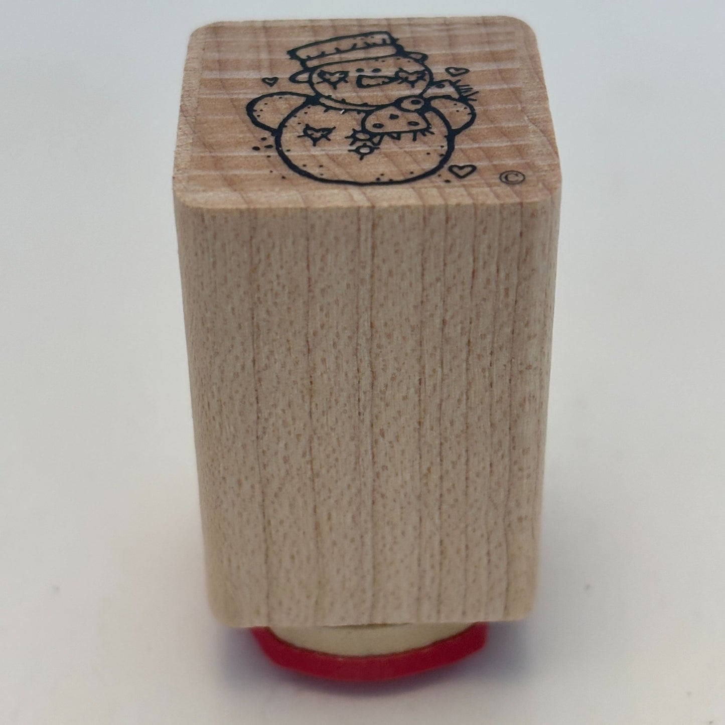 DOTS Rubber Stamp Christmas Snowman Country Patches Gift Tag Card Making 1 Inch