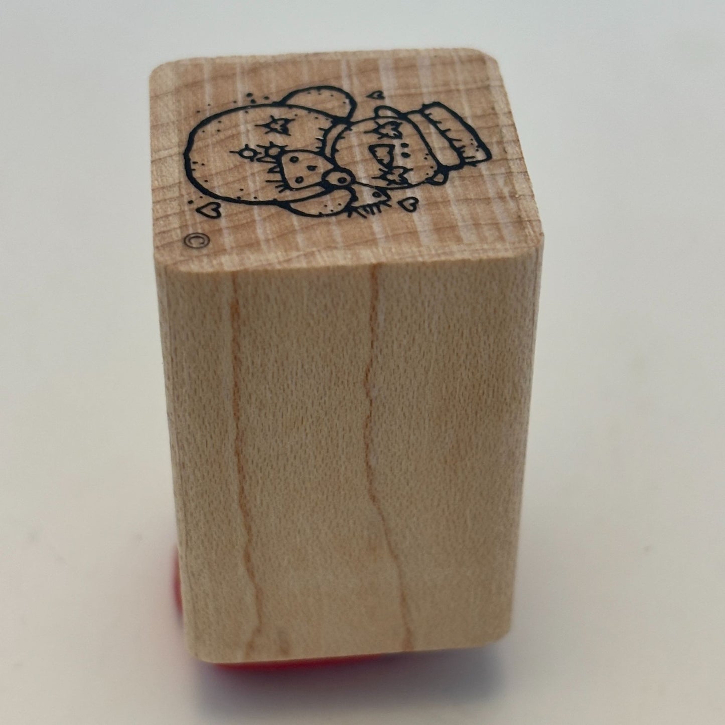 DOTS Rubber Stamp Christmas Snowman Country Patches Gift Tag Card Making 1 Inch