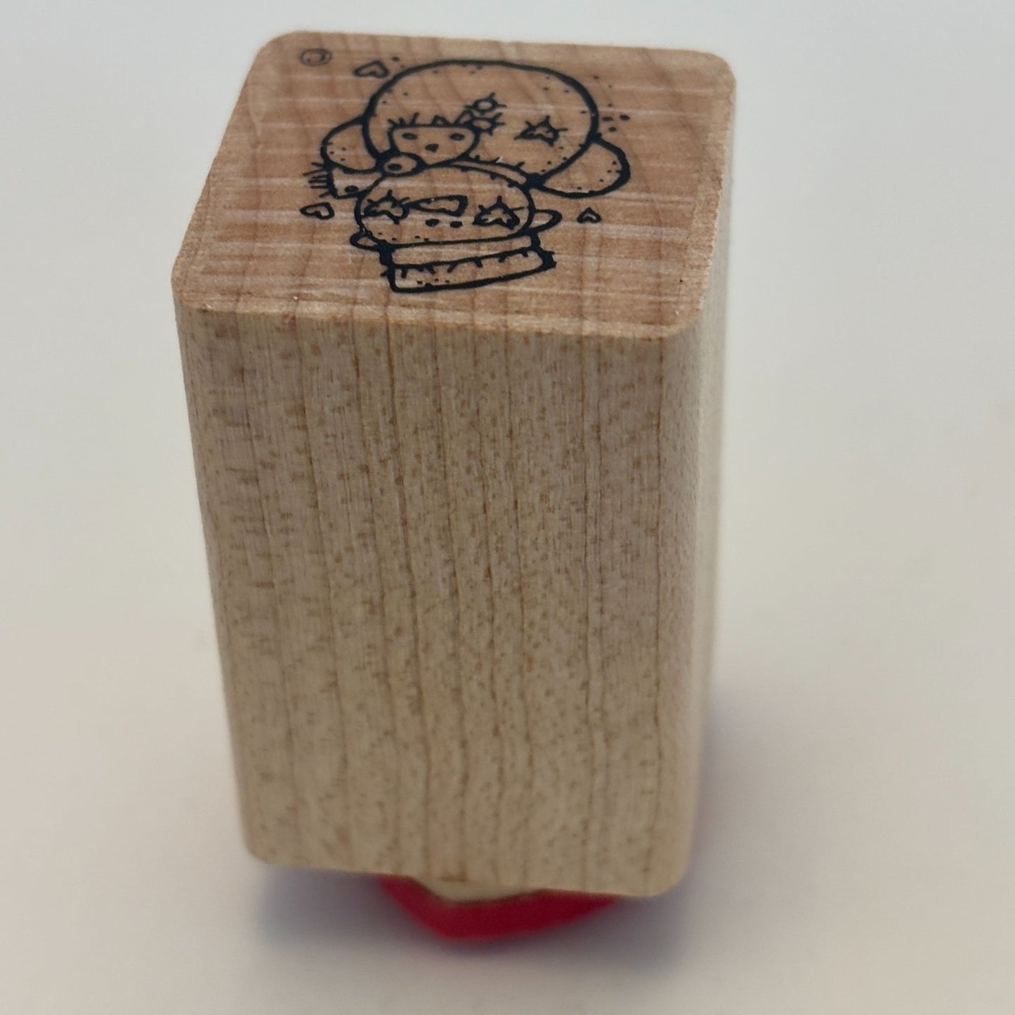 DOTS Rubber Stamp Christmas Snowman Country Patches Gift Tag Card Making 1 Inch