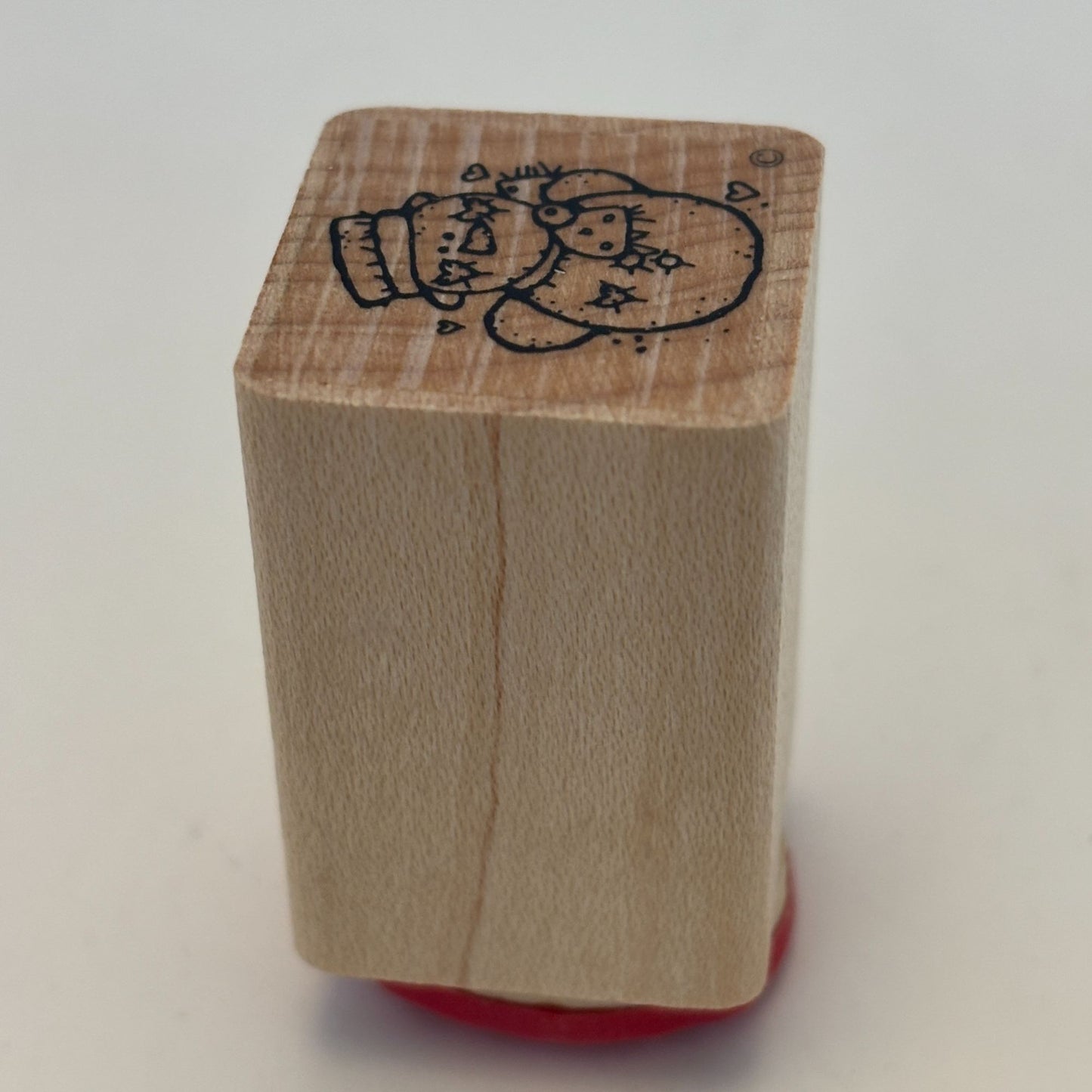 DOTS Rubber Stamp Christmas Snowman Country Patches Gift Tag Card Making 1 Inch