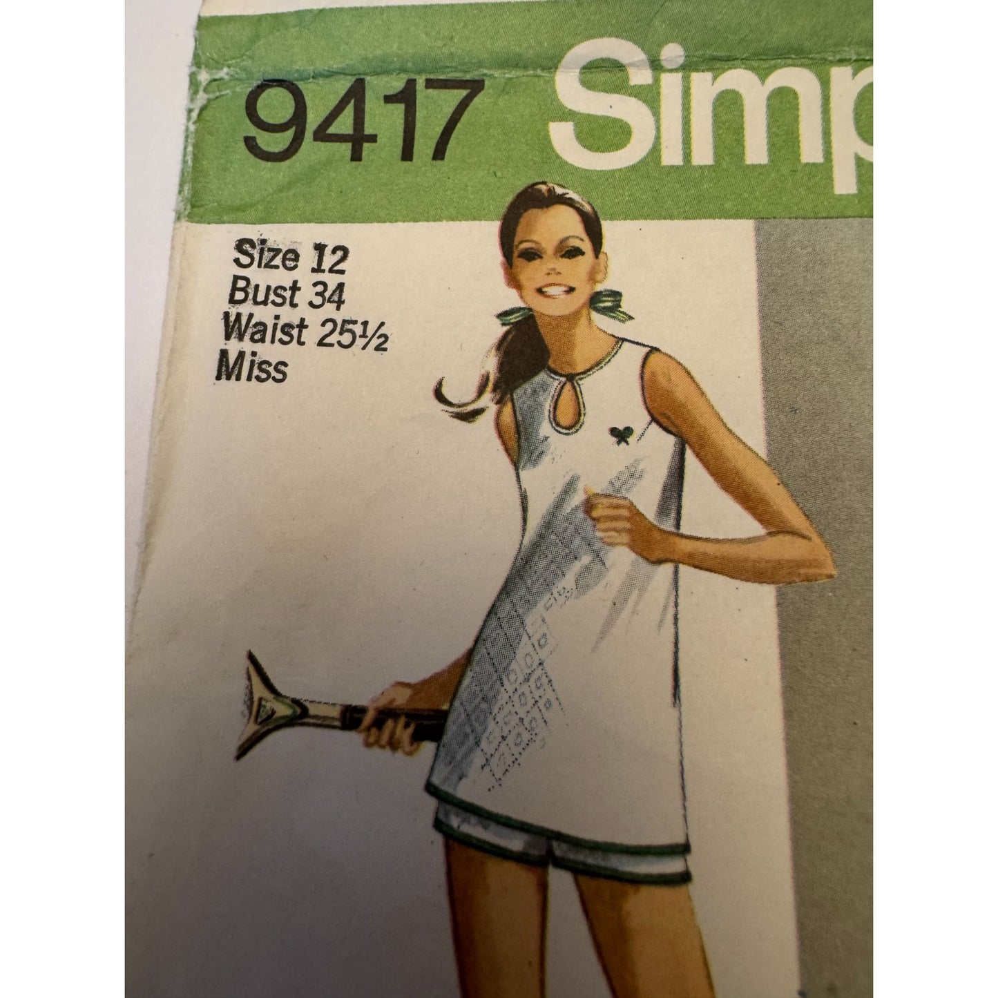 Simplicity 9417 Super Jiffy Vintage Sewing Pattern Tunic & Pants Size 12 Bust 34 Misses 1971