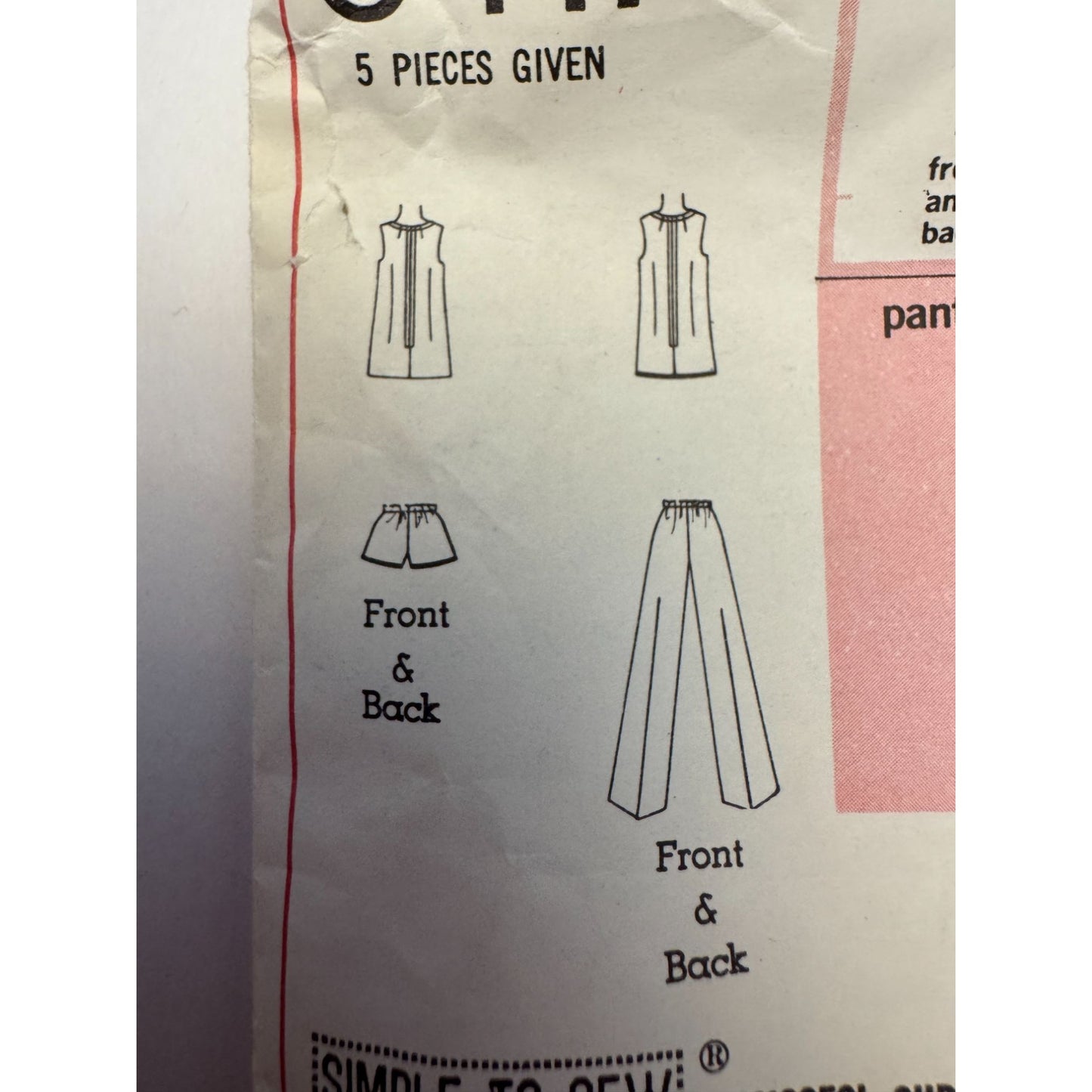 Simplicity 9417 Super Jiffy Vintage Sewing Pattern Tunic & Pants Size 12 Bust 34 Misses 1971