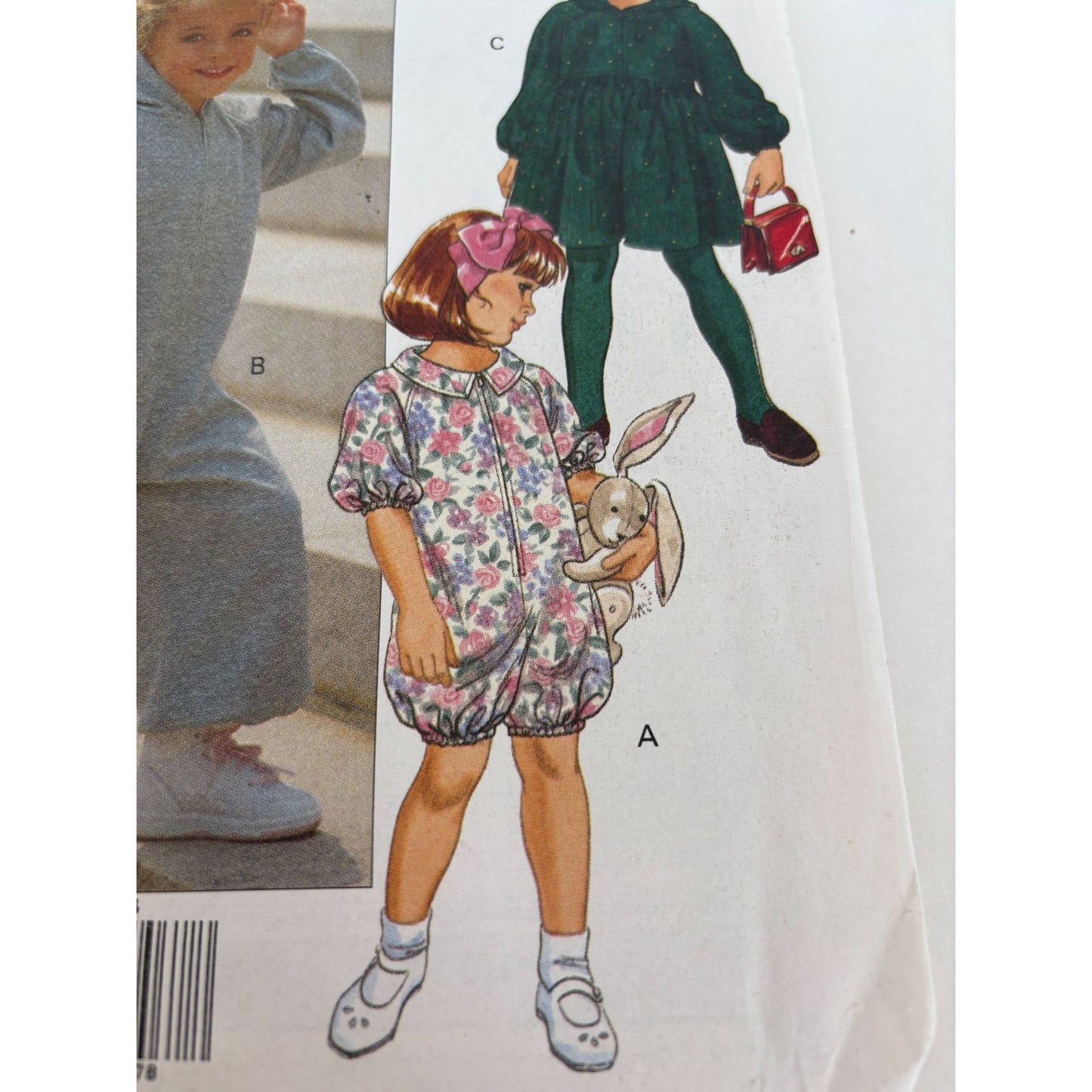 Little Vogue Sewing Pattern 7953 Girls Jumpsuit and Dress Easy Size 4 5 6 Uncut