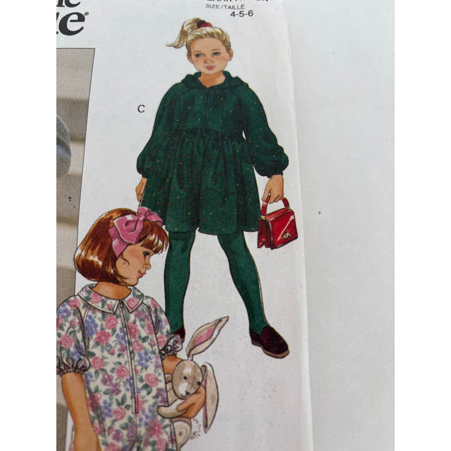 Little Vogue Sewing Pattern 7953 Girls Jumpsuit and Dress Easy Size 4 5 6 Uncut