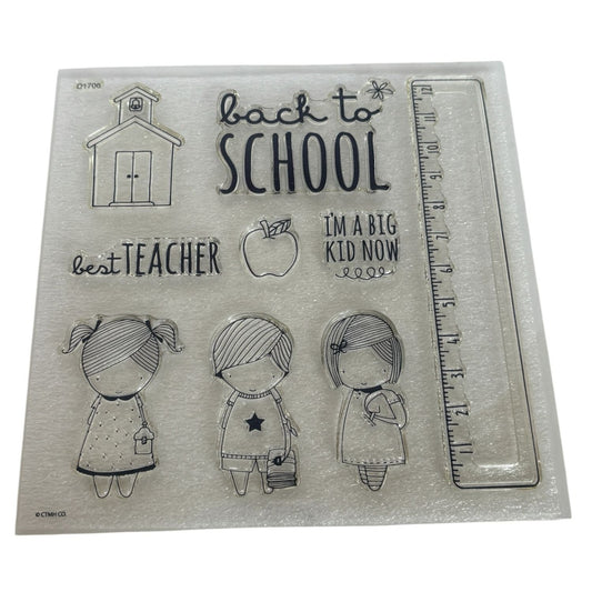 CTMH My Acrylix Acrylic Stamp Set Back to School Kids Day to Day Best Teacher