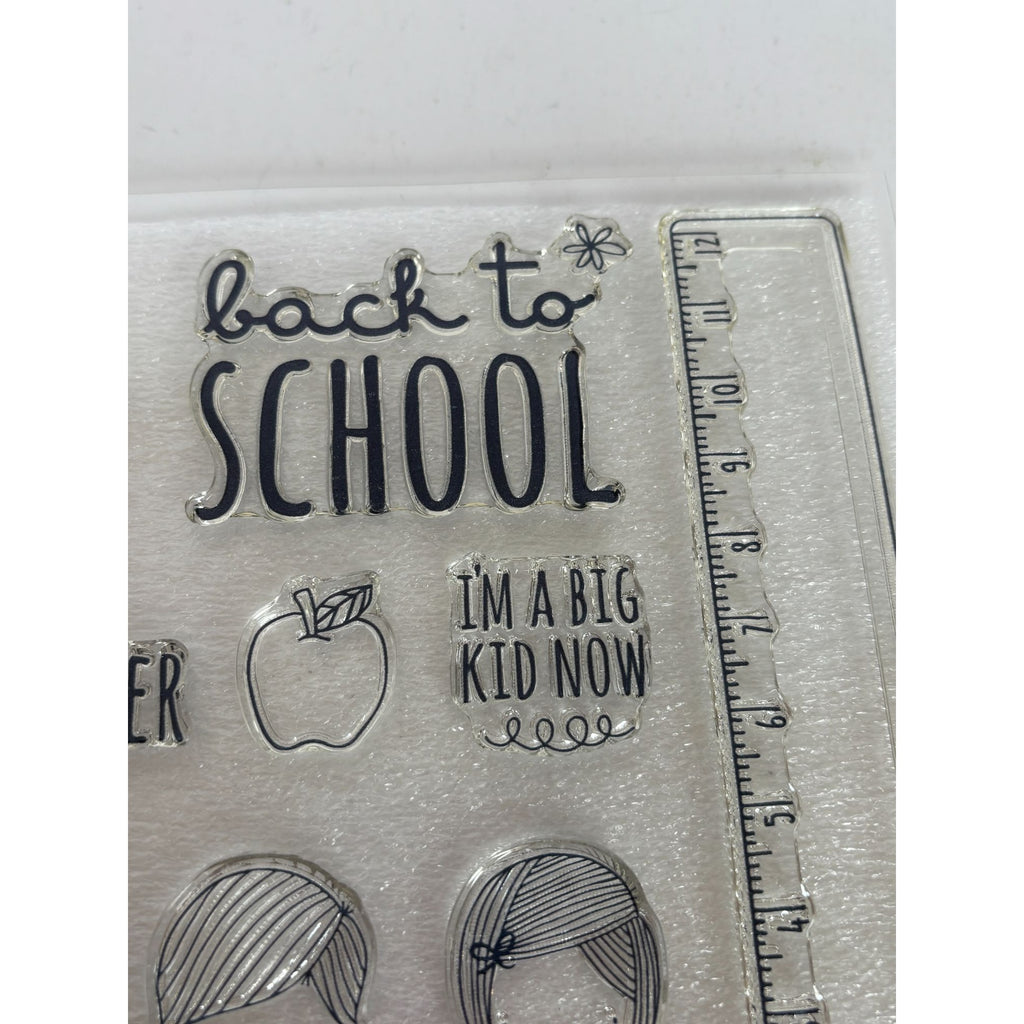 CTMH My Acrylix Acrylic Stamp Set Back to School Kids Day to Day Best Teacher