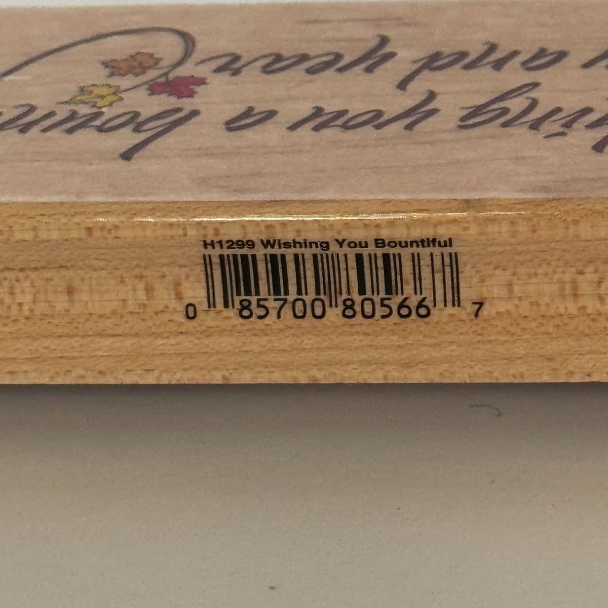 Hero Arts Rubber Stamp Wishing You A Bountiful Day Year Cardmaking Thanksgiving Fall Leaves