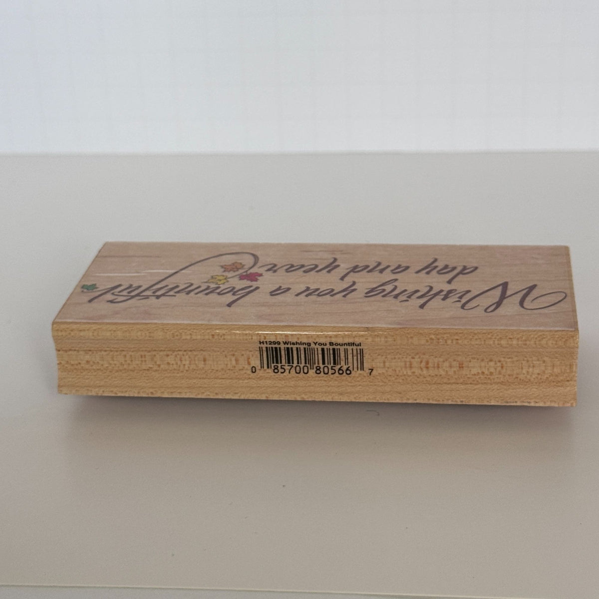 Hero Arts Rubber Stamp Wishing You A Bountiful Day Year Cardmaking Thanksgiving Fall Leaves