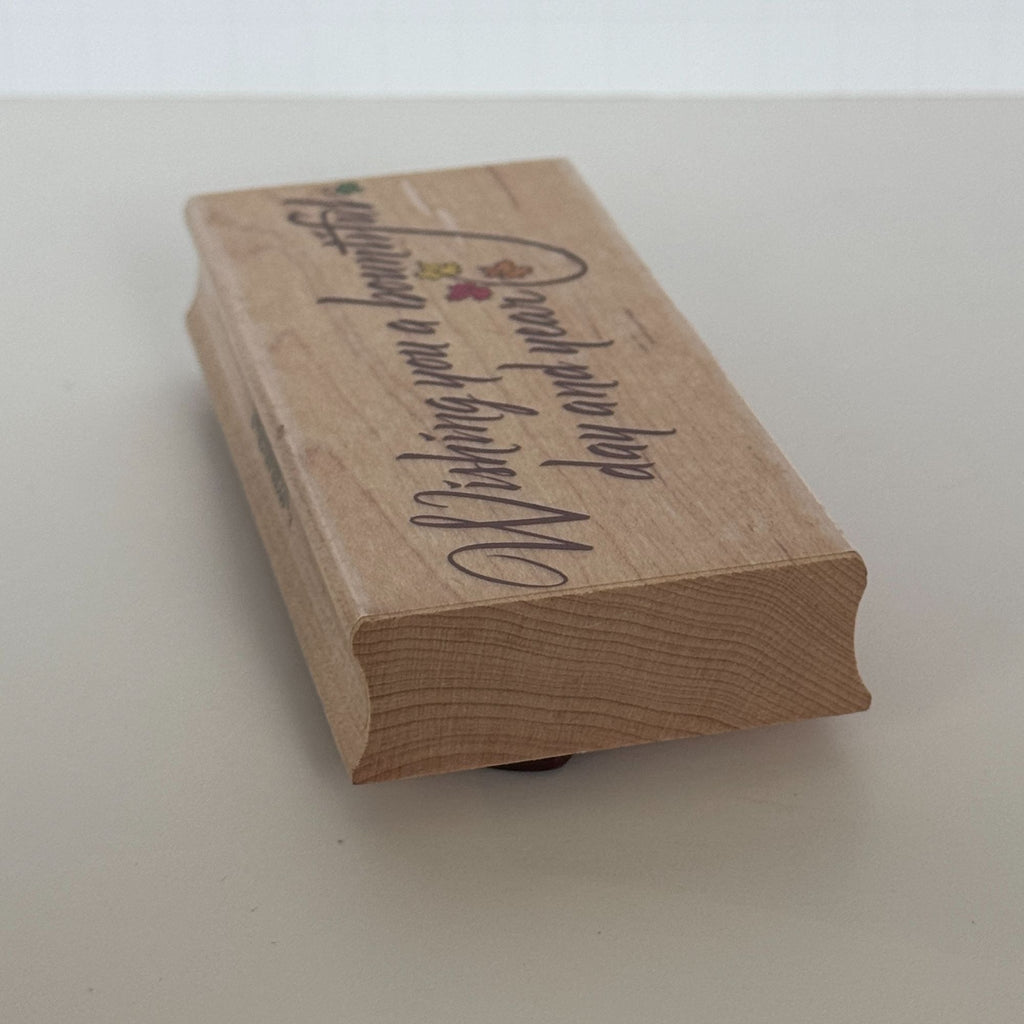 Hero Arts Rubber Stamp Wishing You A Bountiful Day Year Cardmaking Thanksgiving Fall Leaves