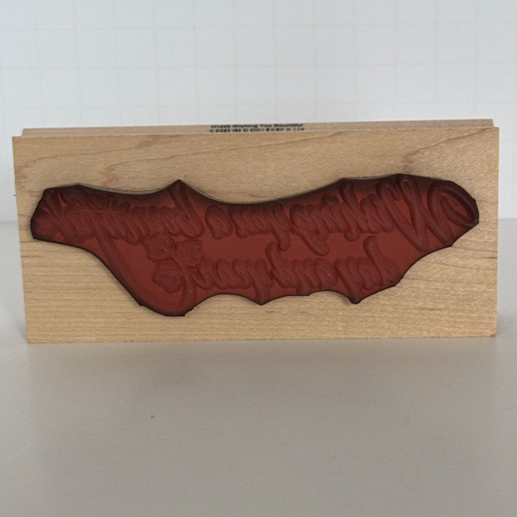 Hero Arts Rubber Stamp Wishing You A Bountiful Day Year Cardmaking Thanksgiving Fall Leaves