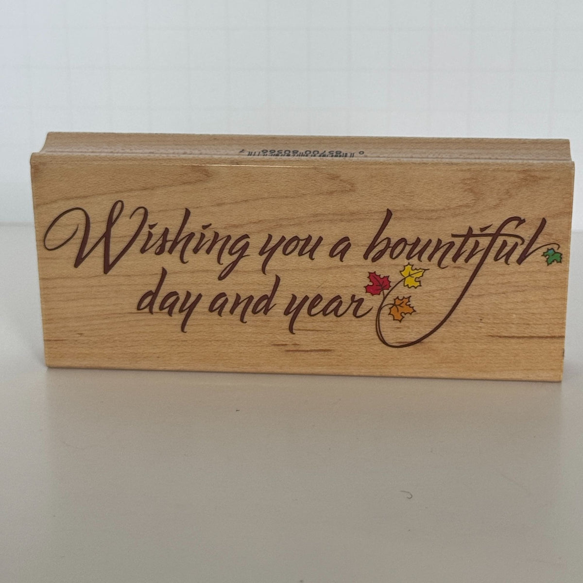 Hero Arts Rubber Stamp Wishing You A Bountiful Day Year Cardmaking Thanksgiving Fall Leaves