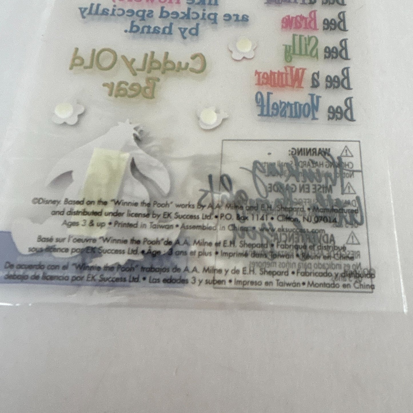 Disney Winnie Pooh Sticker Sheet Quote Eeyore Tigger Piglet Scrapbook Stickers Funny Friendship Bees