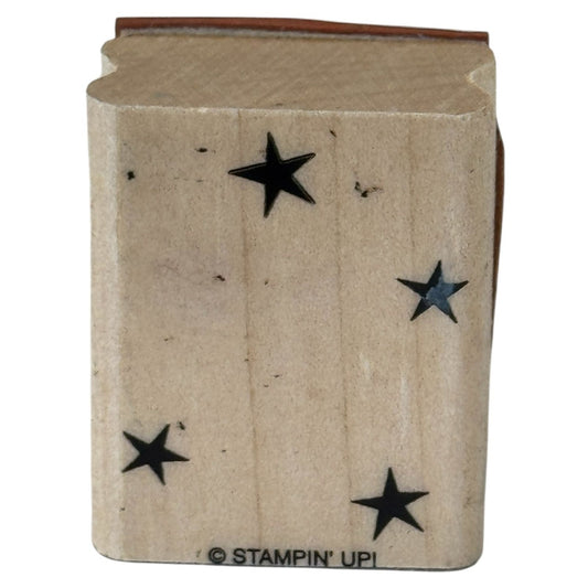 Stampin Up Rubber Stamp Star Background Pattern Night Sky Stars 4th of July Art