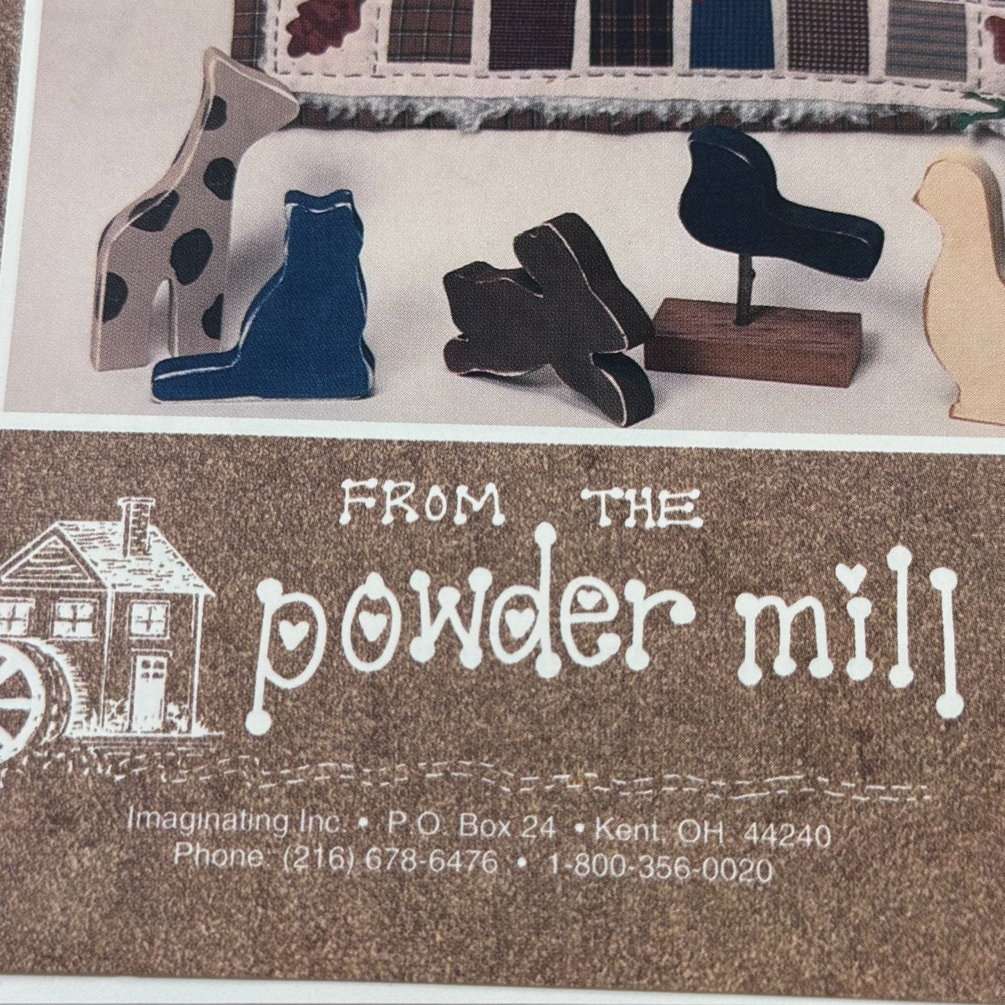 Powder Mill Applique Quilt Pattern Farm Animal All Creatures Great and Small Cat Pig
