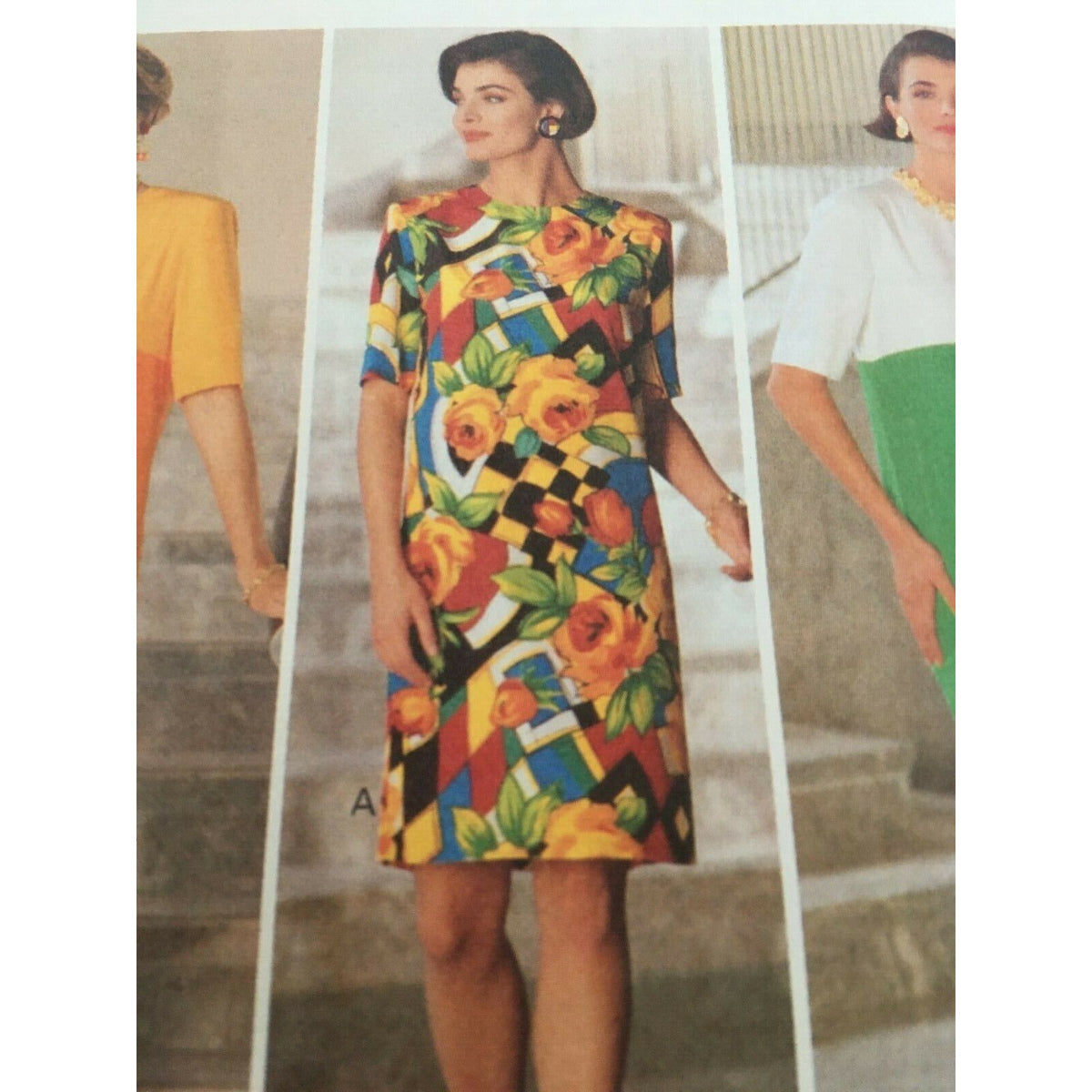 Butterick Sewing Pattern 5980 Sheath Dress Color Block Fast Easy Career 6 8 10