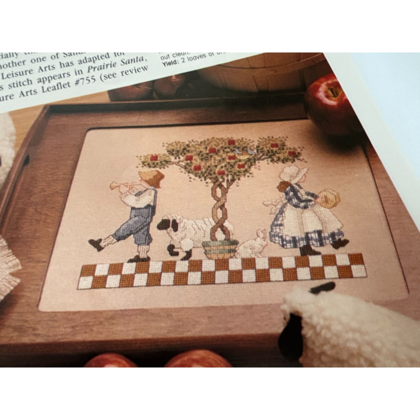 For The Love Of Cross Stitch Magazine September 1989 Apple Tree Bible Quote Fall