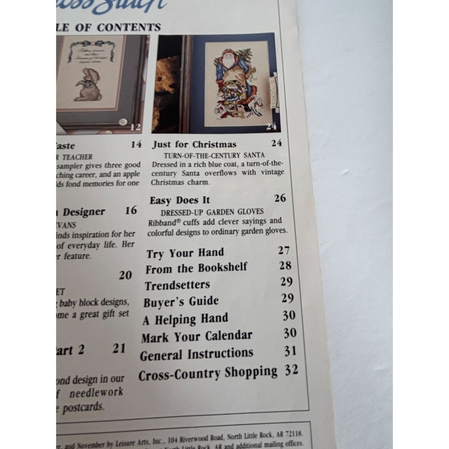 For The Love Of Cross Stitch Magazine September 1989 Apple Tree Bible Quote Fall