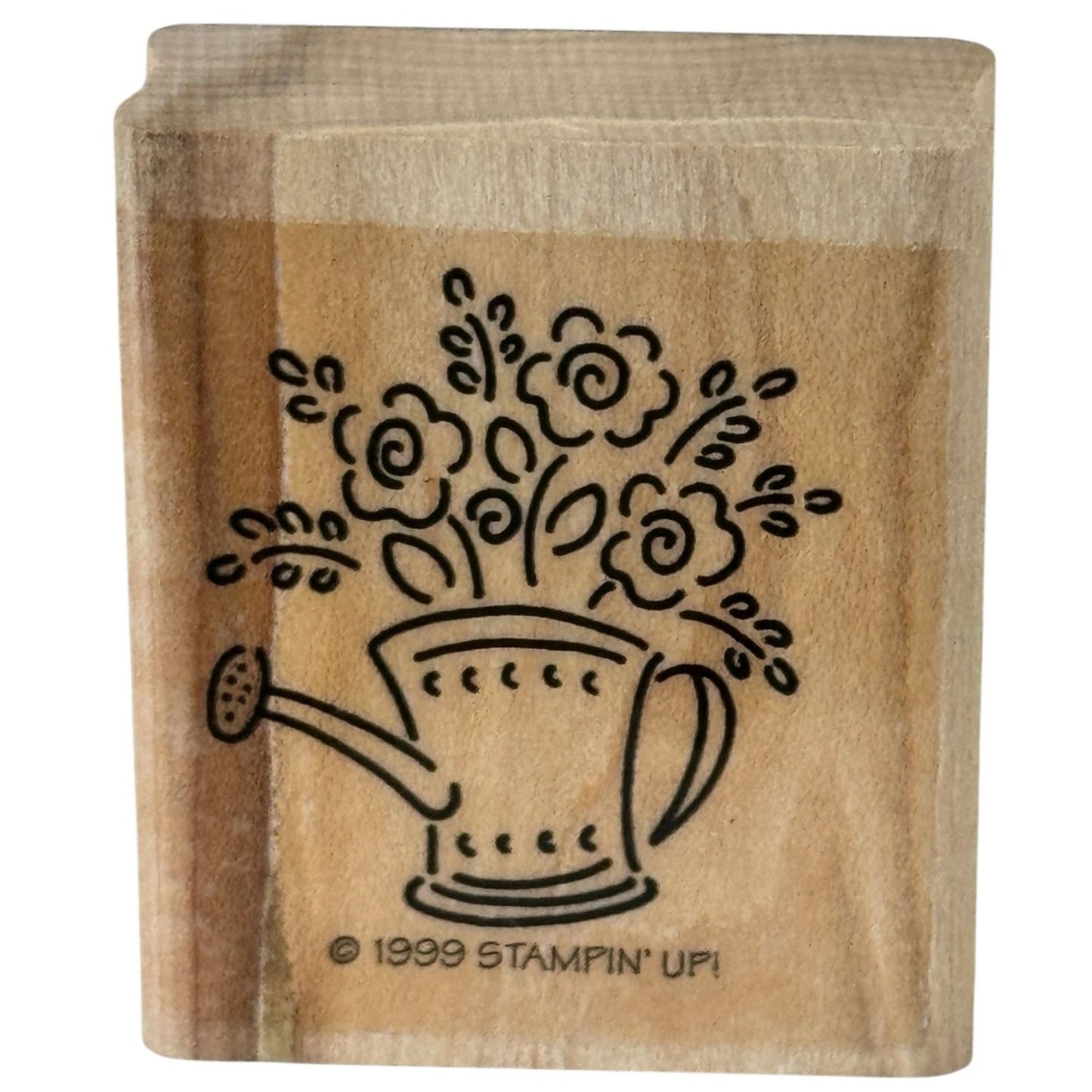 Stampin Up Rubber Stamp Watering Can Flowers Spring Garden Card Making Crafts