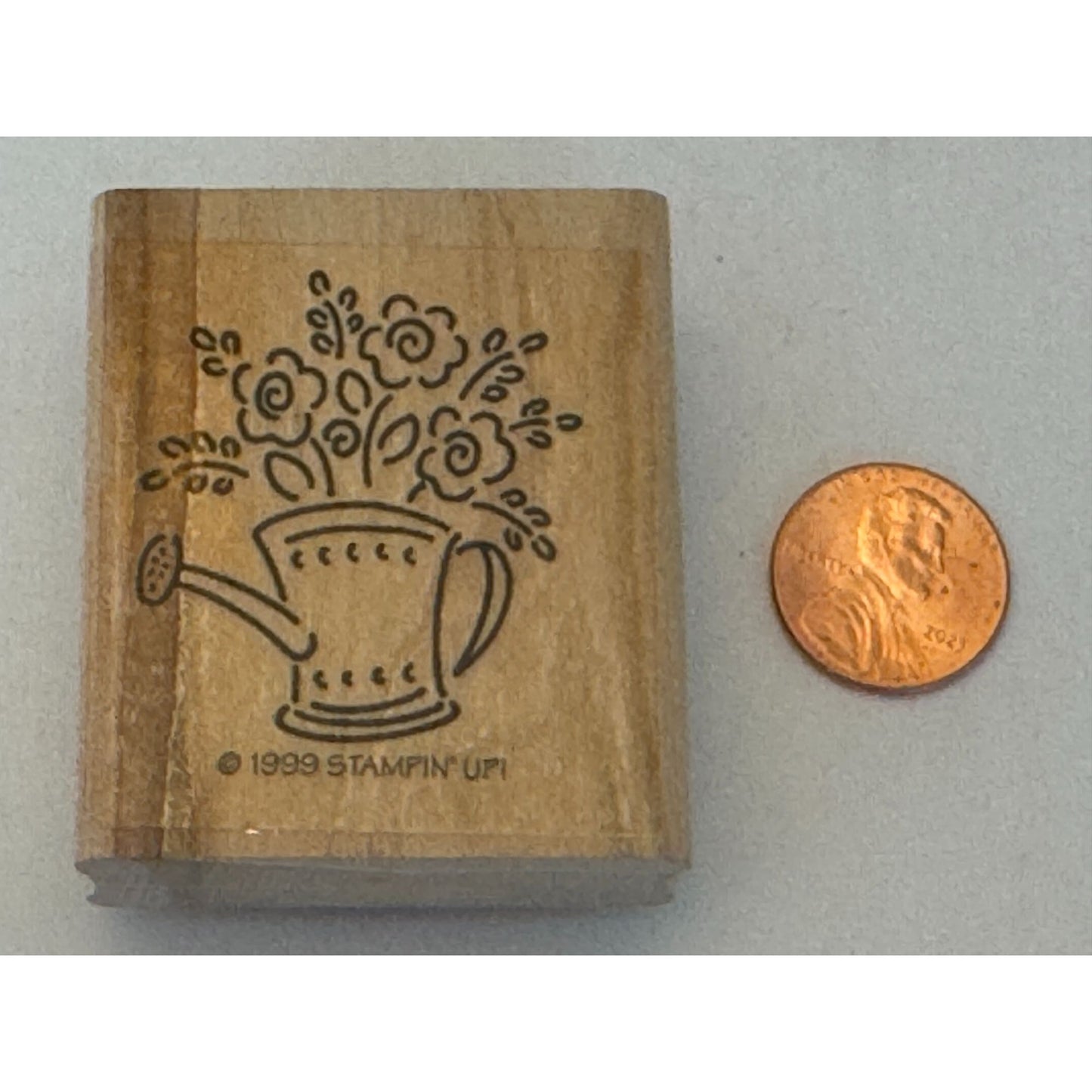 Stampin Up Rubber Stamp Watering Can Flowers Spring Garden Card Making Crafts