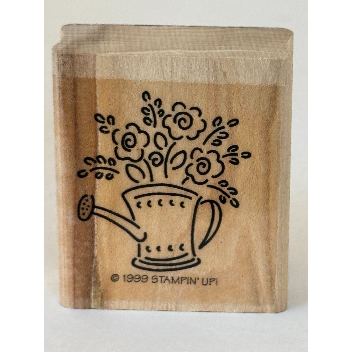 Stampin Up Rubber Stamp Watering Can Flowers Spring Garden Card Making Crafts