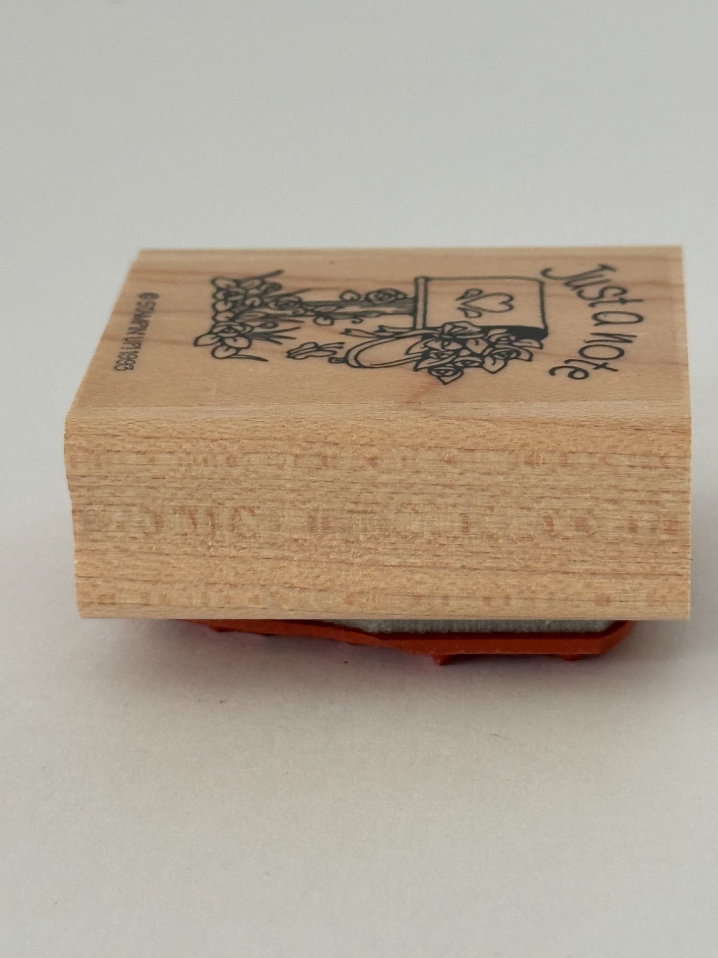 Stampin Up Rubber Stamp Just A Note Mailbox Snail Mail Letter Writing Cardmaking