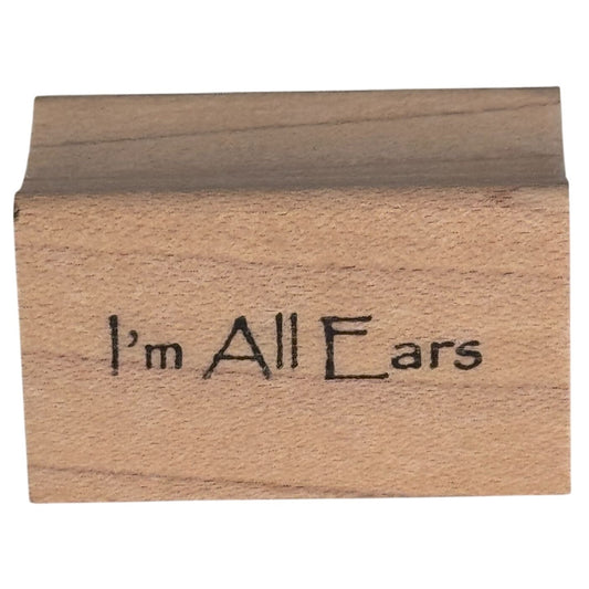 Rosies Roadshow Rubber Stamp I Am All Ears Cardmaking Words Funny Sentiment Crafting Tool
