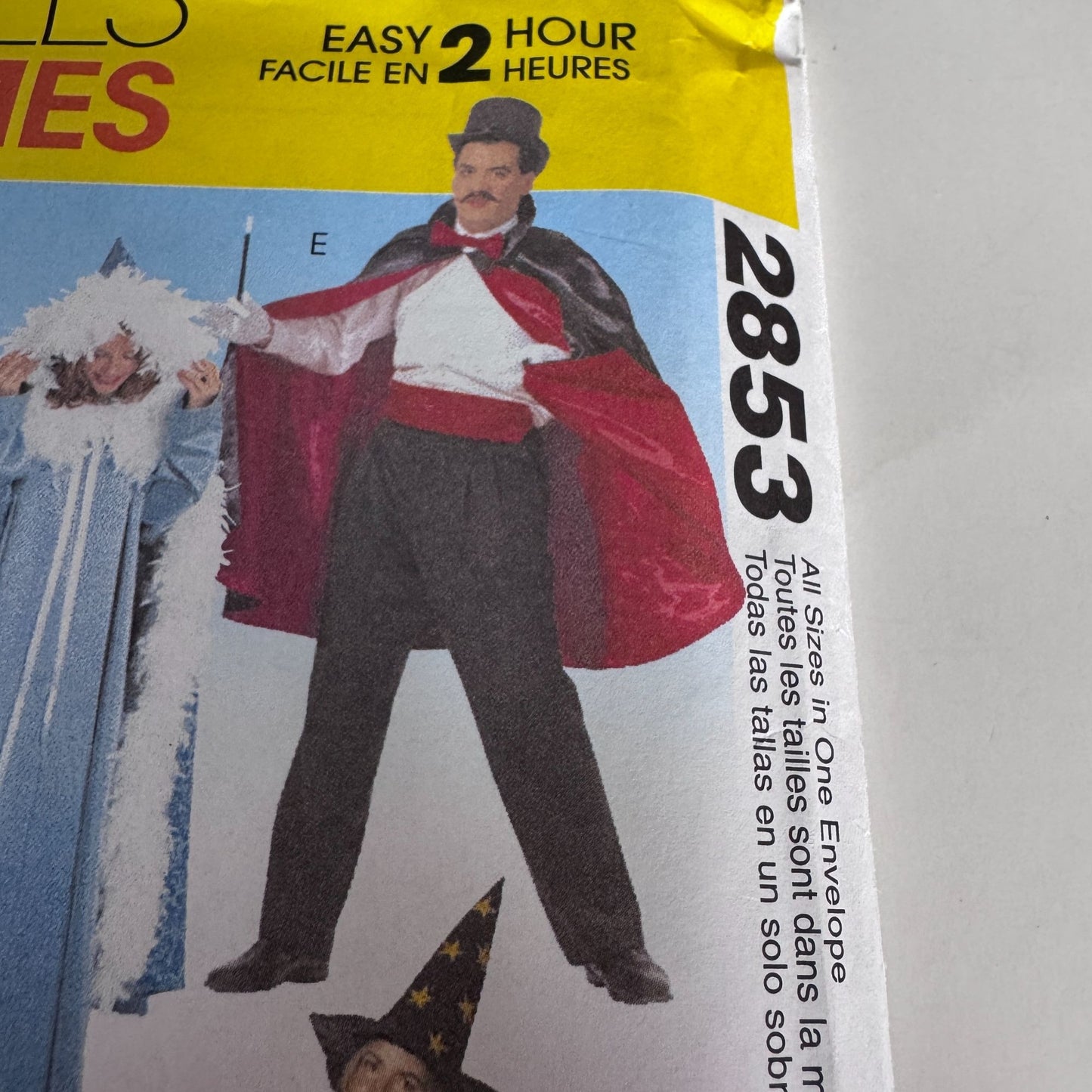 McCalls Sewing Pattern 2853 Halloween Costumes Magician Witch Robin Hood S-XL Uncut Grim Reaper