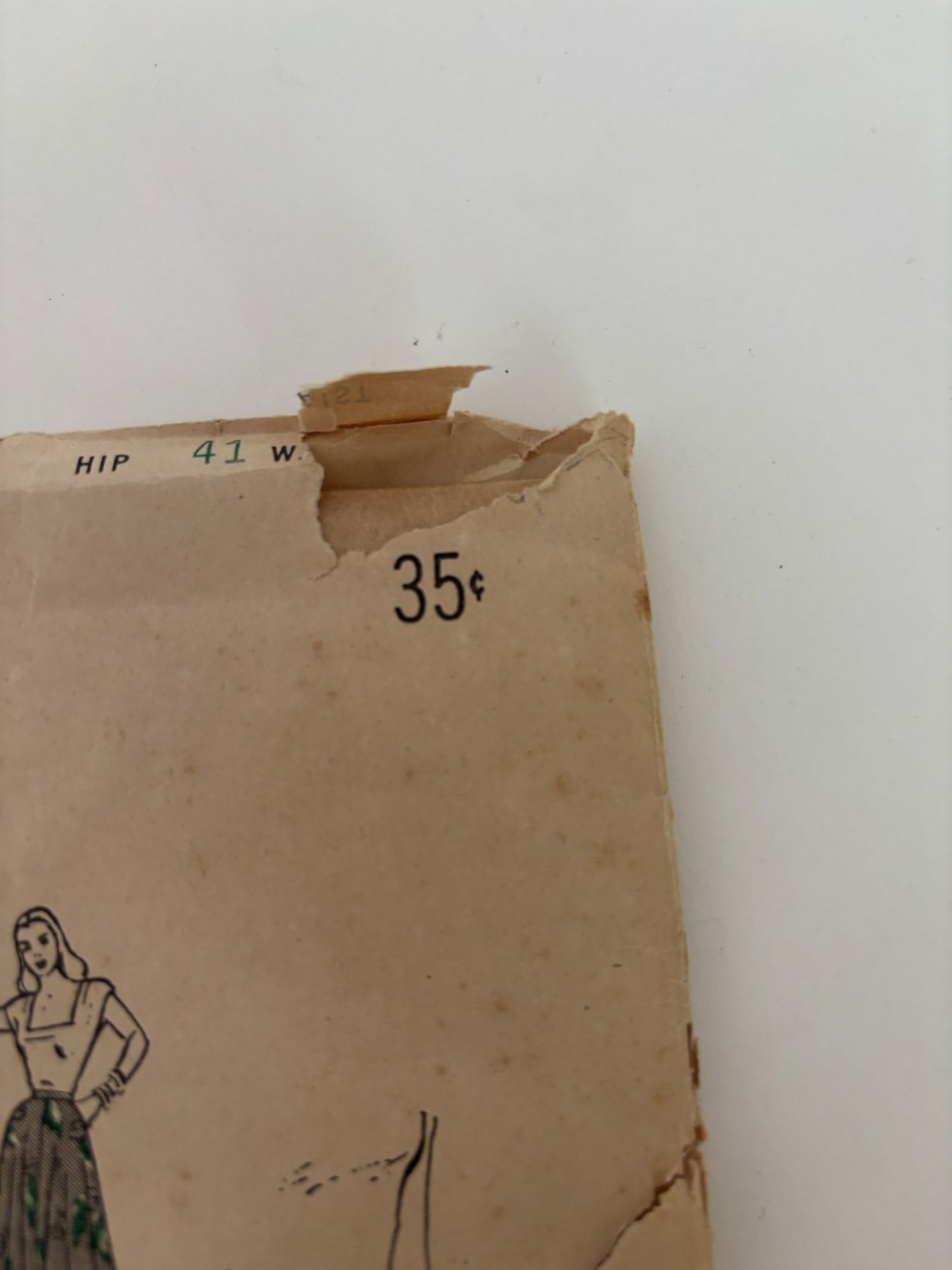 Butterick Sewing Pattern 4432 Vintage Four Gore Skirt 1940s 32 Inch Waist Easy