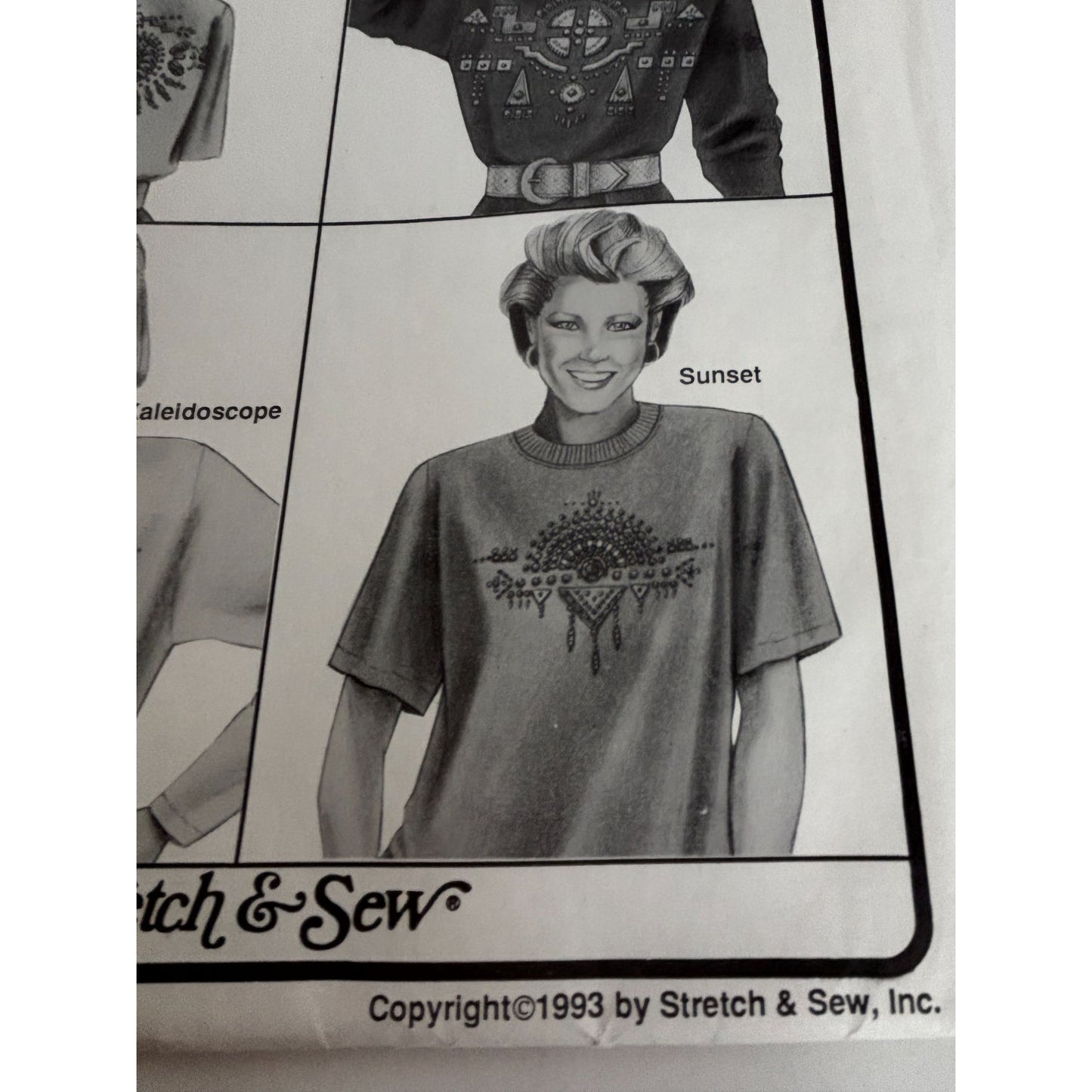 Stretch and Sew Sewing Pattern 4085 Painted Desert Ts T-Shirts Ann Person Uncut