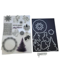 Gina K Clear Stamps and Die Set Christmas Wishes Wreath Deer Fox Snowflake Music