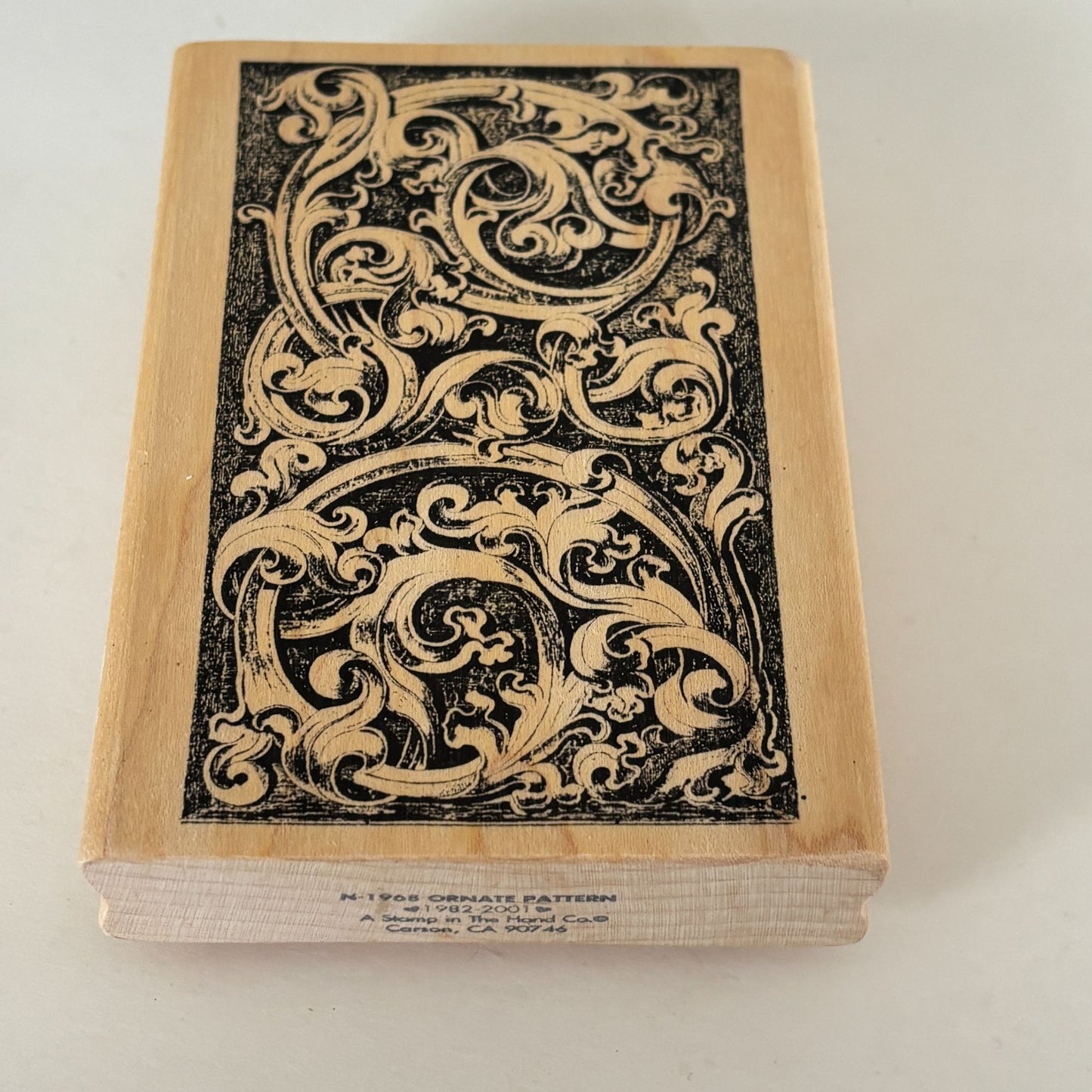 A Stamp In The Hand Rubber Stamp Ornate Scroll Pattern Swirls Scrollwork Cardmaking Baroque