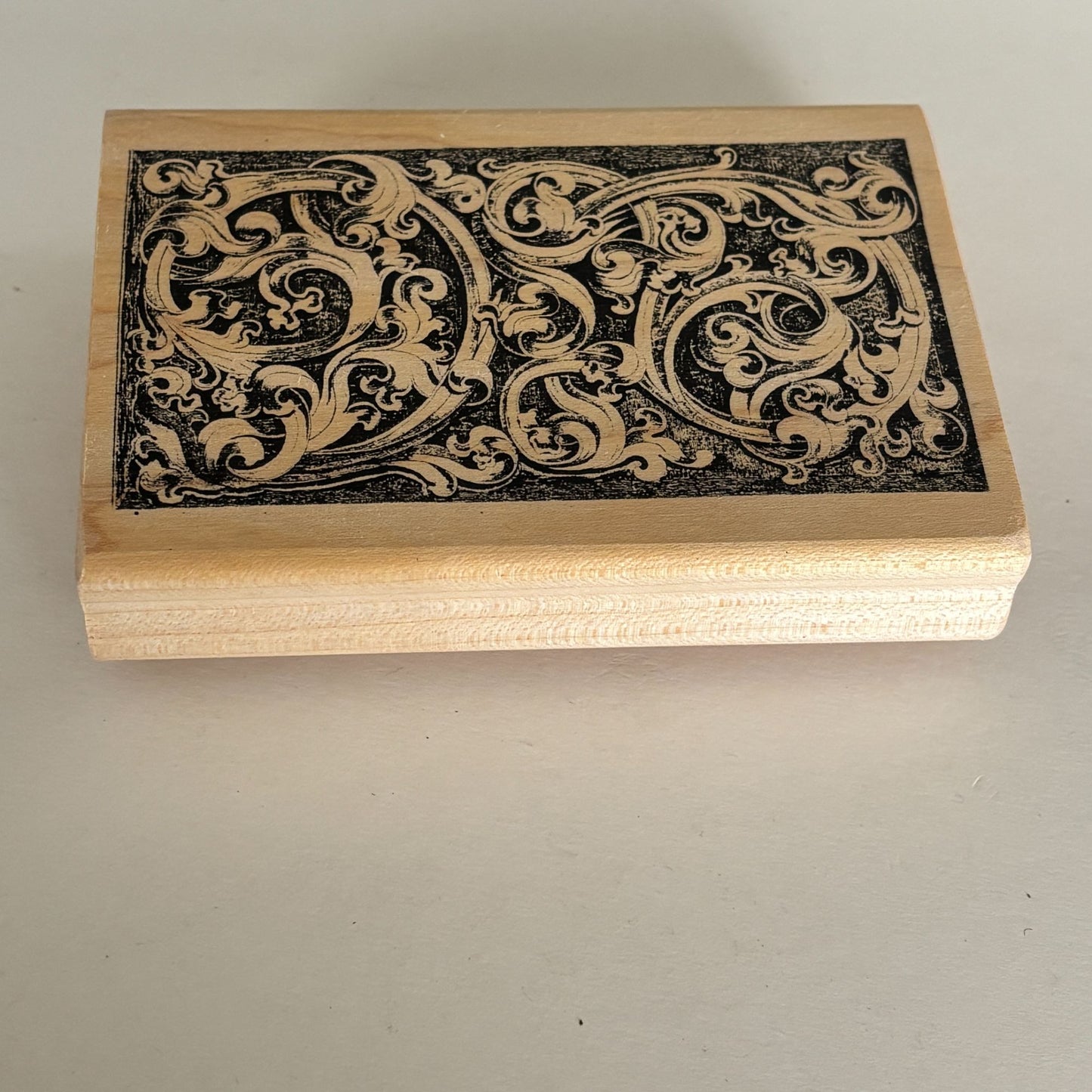 A Stamp In The Hand Rubber Stamp Ornate Scroll Pattern Swirls Scrollwork Cardmaking Baroque