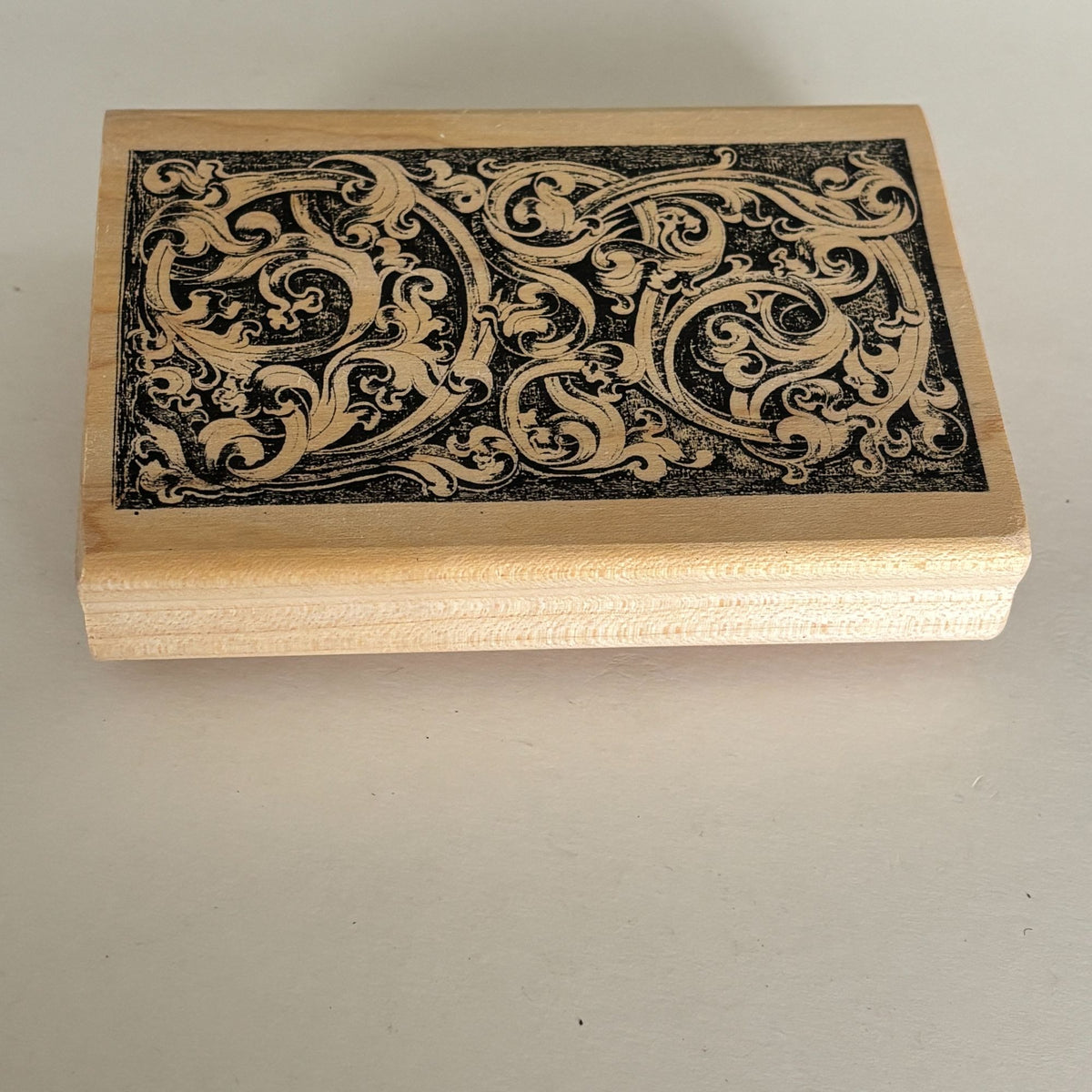 A Stamp In The Hand Rubber Stamp Ornate Scroll Pattern Swirls Scrollwork Cardmaking Baroque