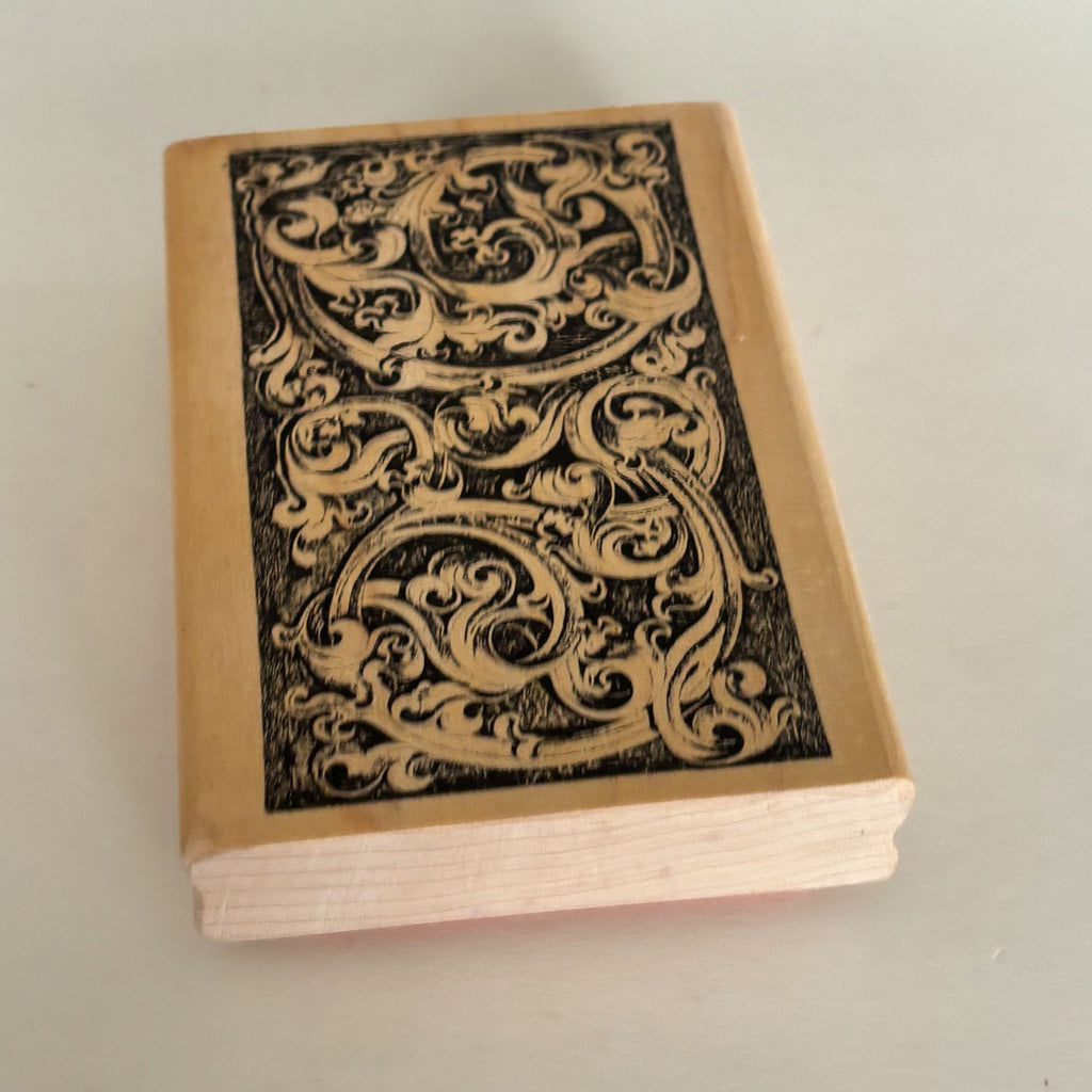 A Stamp In The Hand Rubber Stamp Ornate Scroll Pattern Swirls Scrollwork Cardmaking Baroque
